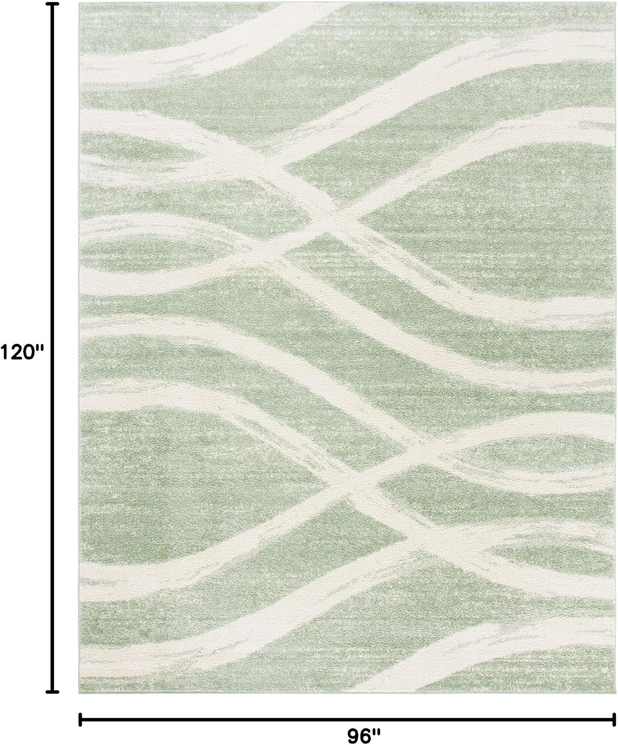 image:imageSAFAVIEH Area Rug 8x10 Adirondack Collection Large Sage amp Cream Modern Wave Design NonShedding amp Easy to Clean Ideal for Living Room Bedroom Dining Space ADR125XSageCream