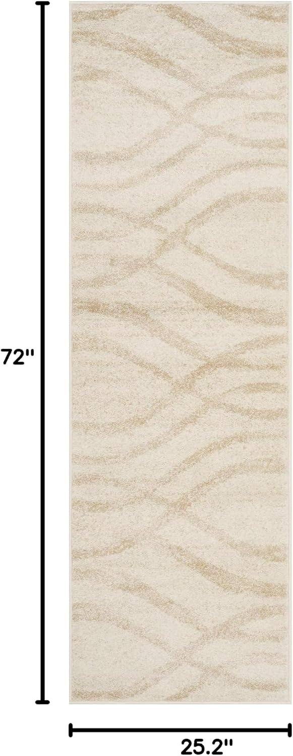 image:imageSAFAVIEH Area Rug 8x10 Adirondack Collection Large Sage amp Cream Modern Wave Design NonShedding amp Easy to Clean Ideal for Living Room Bedroom Dining Space ADR125XCreamChampagne