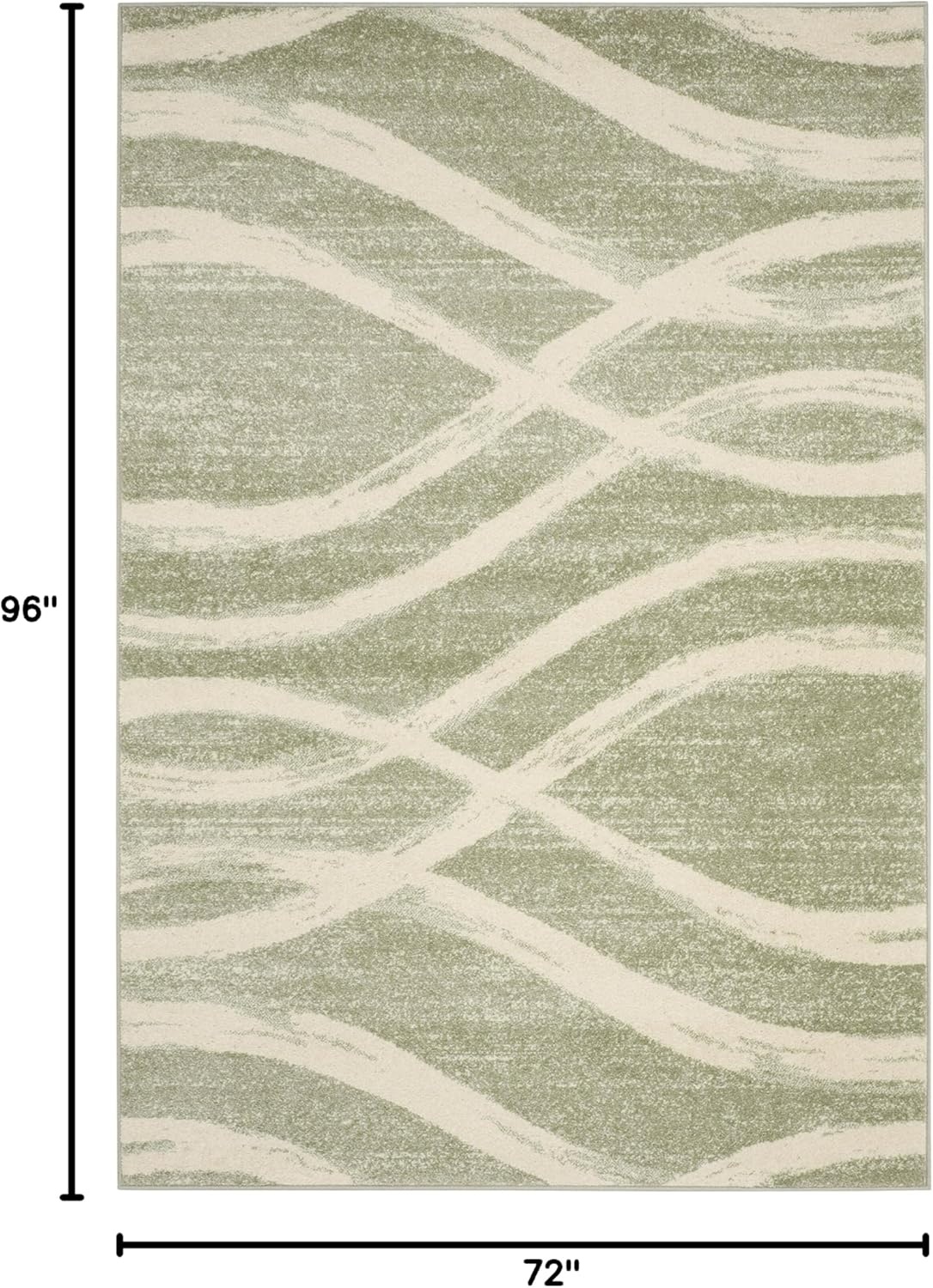 image:imageSAFAVIEH Area Rug 8x10 Adirondack Collection Large Sage amp Cream Modern Wave Design NonShedding amp Easy to Clean Ideal for Living Room Bedroom Dining Space ADR125XSageCream