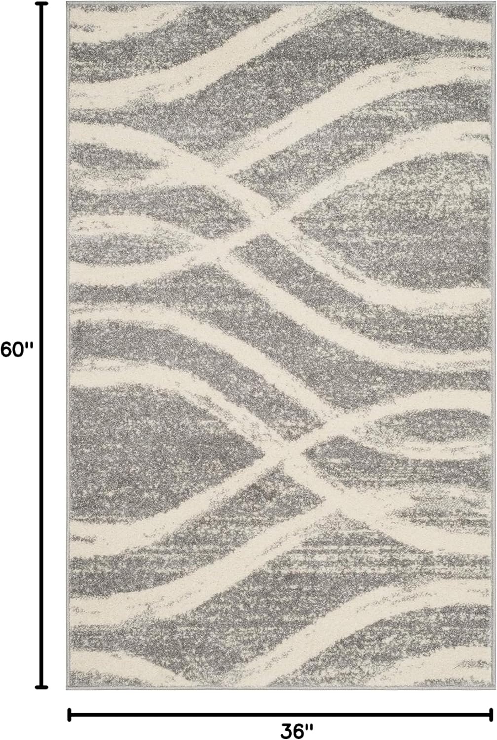 image:imageSAFAVIEH Area Rug 8x10 Adirondack Collection Large Sage amp Cream Modern Wave Design NonShedding amp Easy to Clean Ideal for Living Room Bedroom Dining Space ADR125XGreyCream