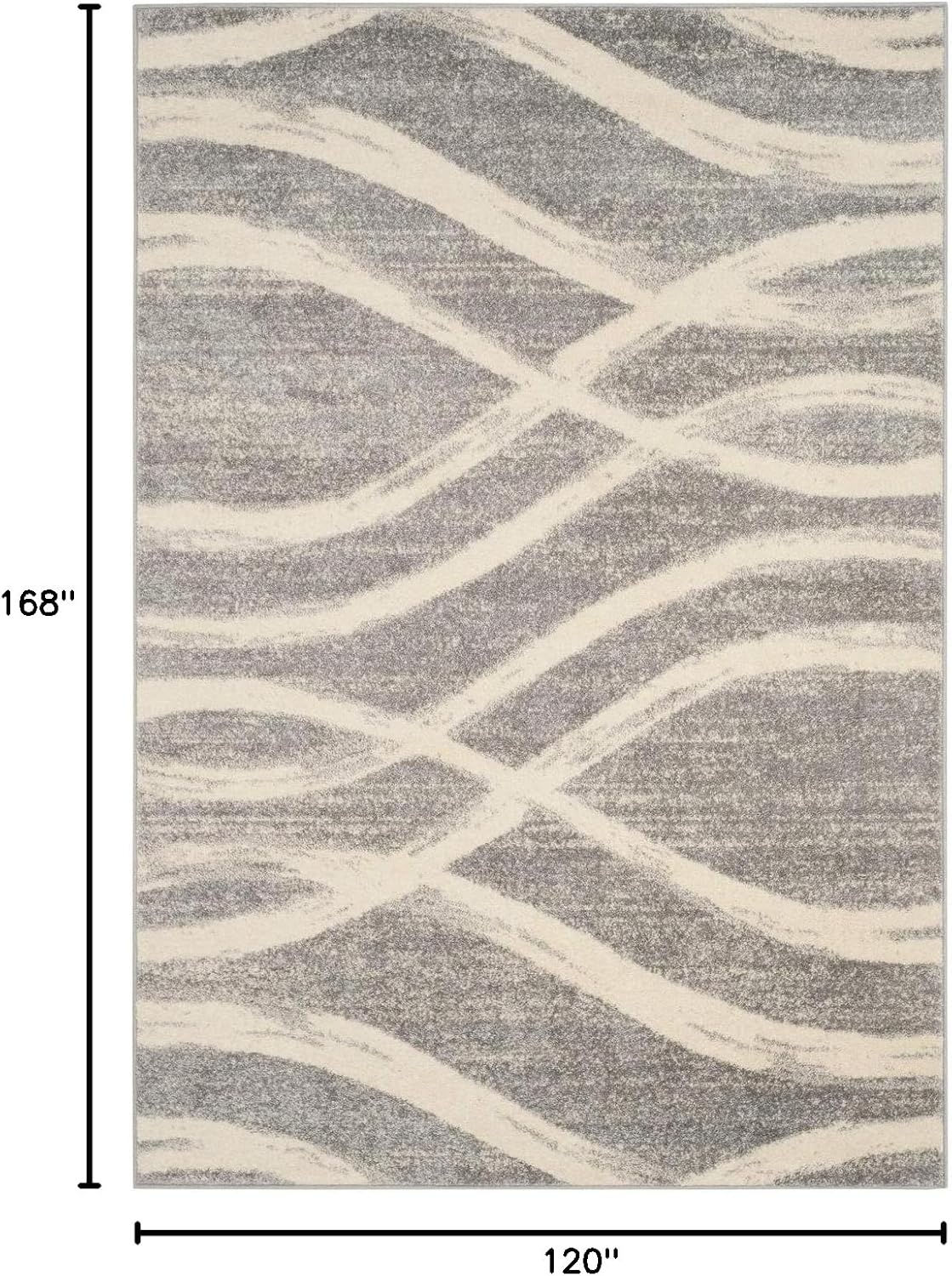 image:imageSAFAVIEH Area Rug 8x10 Adirondack Collection Large Sage amp Cream Modern Wave Design NonShedding amp Easy to Clean Ideal for Living Room Bedroom Dining Space ADR125XGreyCream
