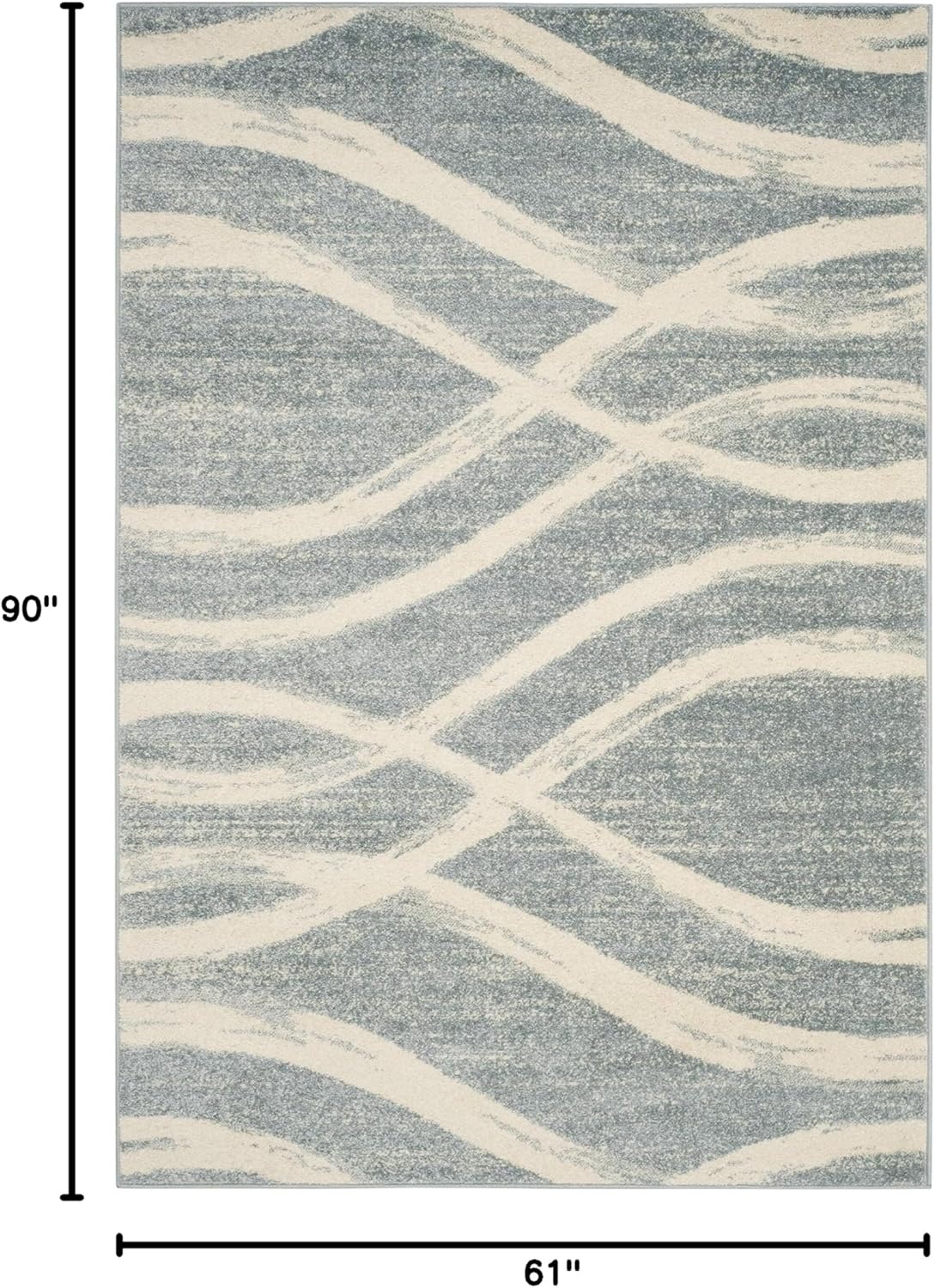 image:imageSAFAVIEH Area Rug 8x10 Adirondack Collection Large Sage amp Cream Modern Wave Design NonShedding amp Easy to Clean Ideal for Living Room Bedroom Dining Space ADR125XCreamSlate