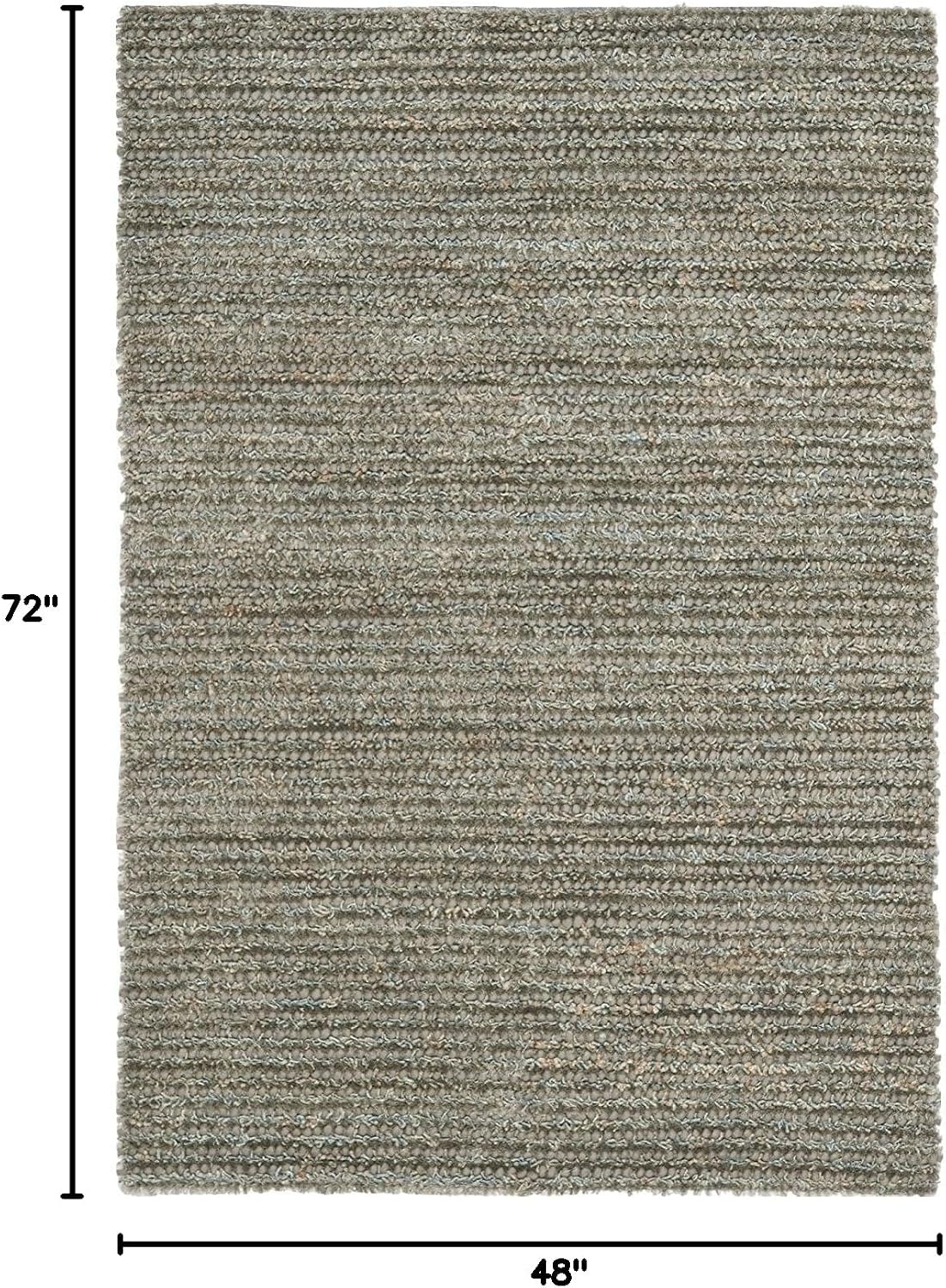 image:imageSAFAVIEH Area Rug 8x10 Aspen Shag Collection Large White amp Beige Handmade Wool 1inch Thick Ideal for Living Room Bedroom Office Dining Space SG640AGrey