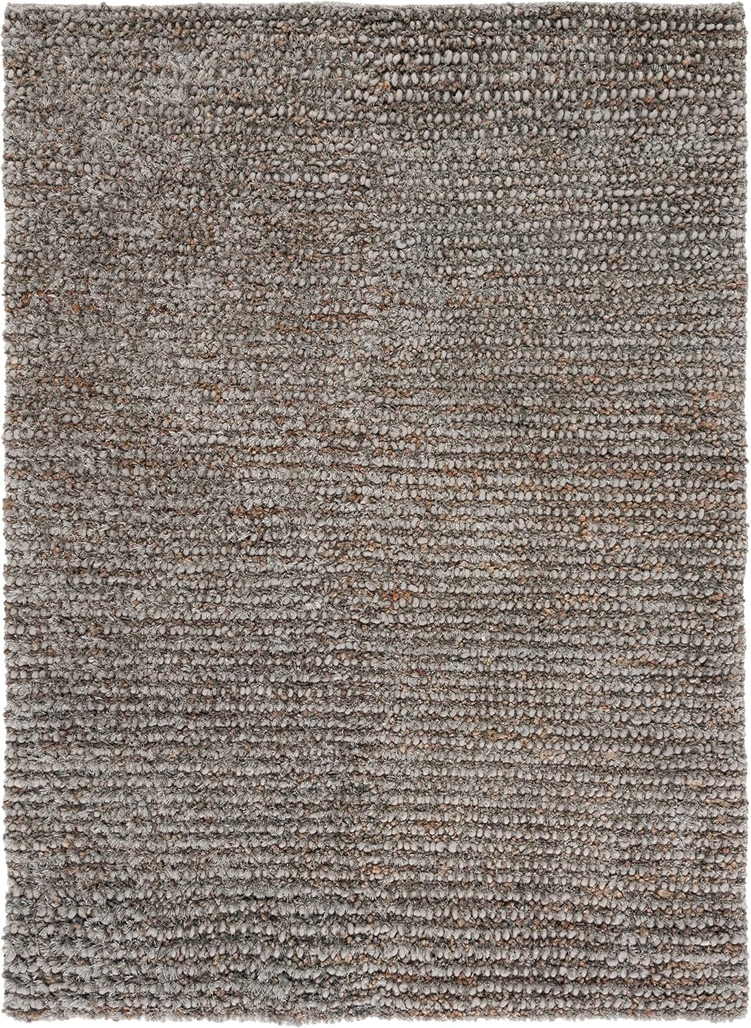 image:imageSAFAVIEH Area Rug 8x10 Aspen Shag Collection Large White amp Beige Handmade Wool 1inch Thick Ideal for Living Room Bedroom Office Dining Space SG640AGrey