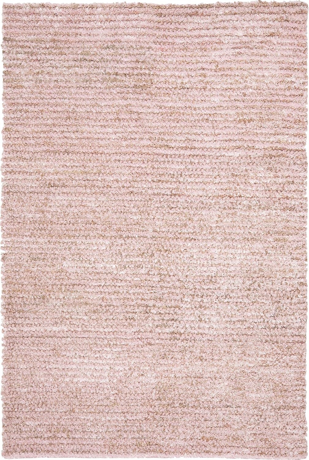 image:imageSAFAVIEH Area Rug 8x10 Aspen Shag Collection Large White amp Beige Handmade Wool 1inch Thick Ideal for Living Room Bedroom Office Dining Space SG640APink