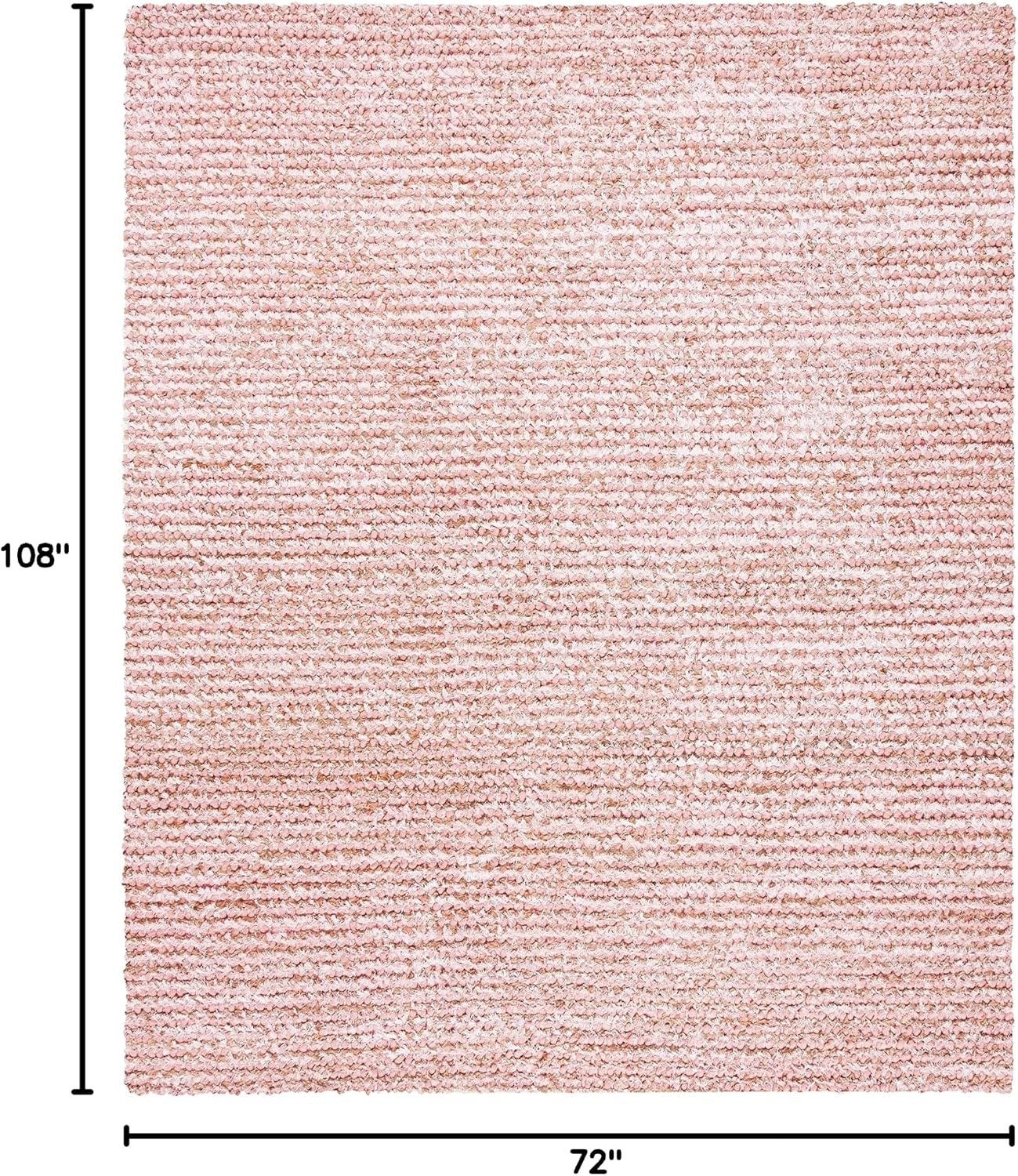 image:imageSAFAVIEH Area Rug 8x10 Aspen Shag Collection Large White amp Beige Handmade Wool 1inch Thick Ideal for Living Room Bedroom Office Dining Space SG640APink