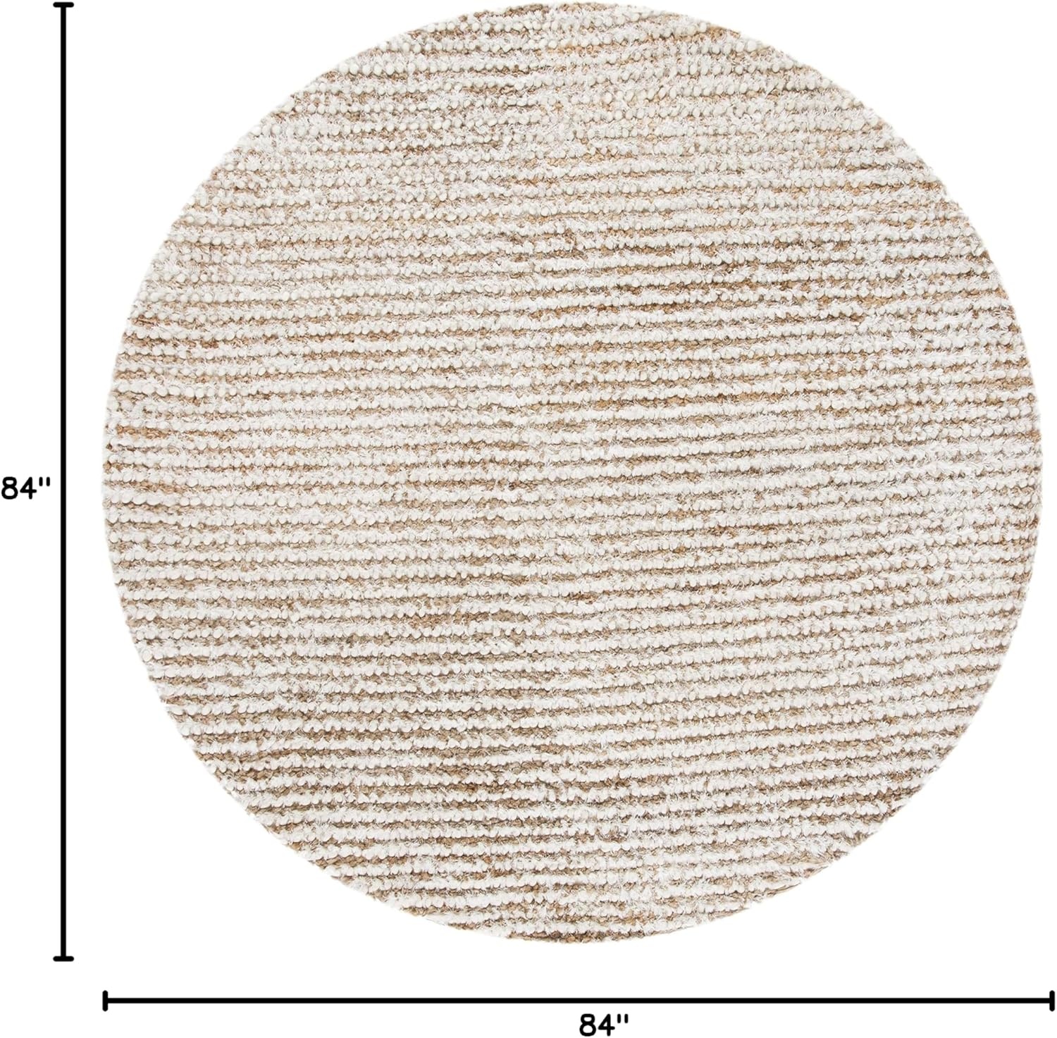 image:imageSAFAVIEH Area Rug 8x10 Aspen Shag Collection Large White amp Beige Handmade Wool 1inch Thick Ideal for Living Room Bedroom Office Dining Space SG640AWhiteBeige