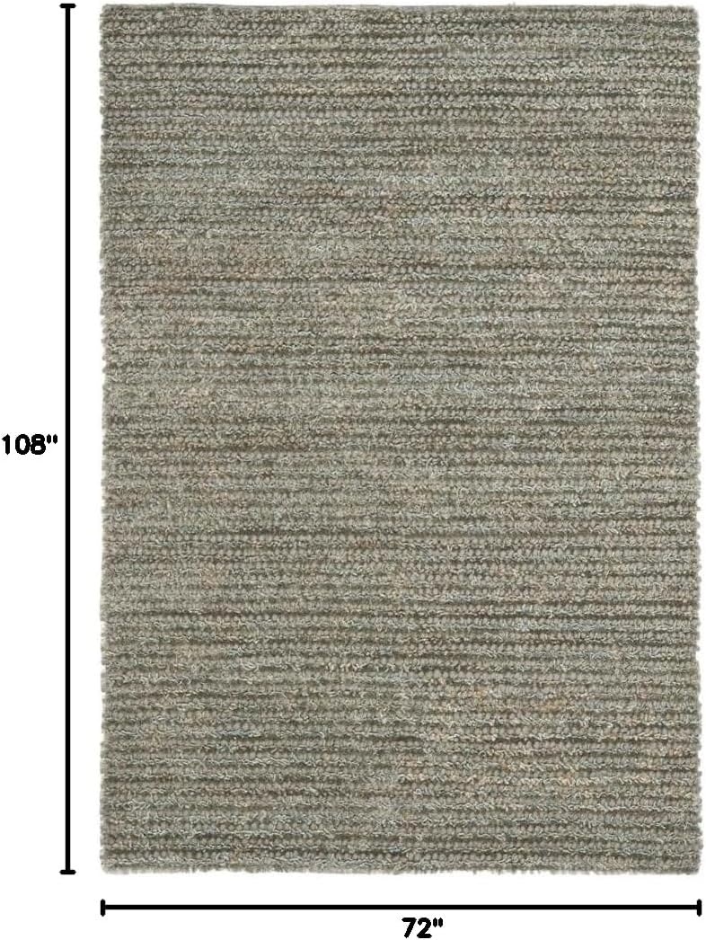 image:imageSAFAVIEH Area Rug 8x10 Aspen Shag Collection Large White amp Beige Handmade Wool 1inch Thick Ideal for Living Room Bedroom Office Dining Space SG640AGrey