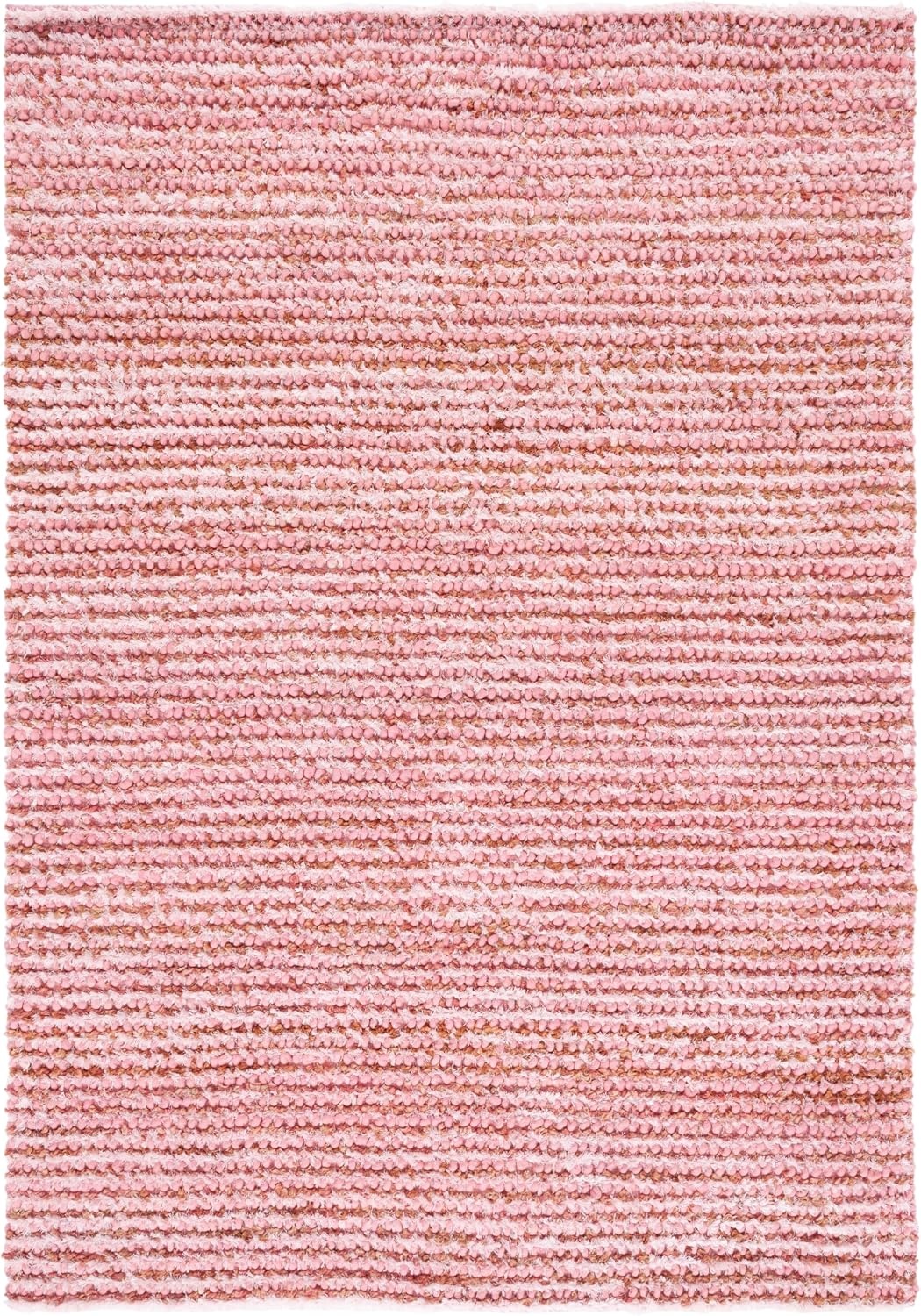 image:imageSAFAVIEH Area Rug 8x10 Aspen Shag Collection Large White amp Beige Handmade Wool 1inch Thick Ideal for Living Room Bedroom Office Dining Space SG640APink
