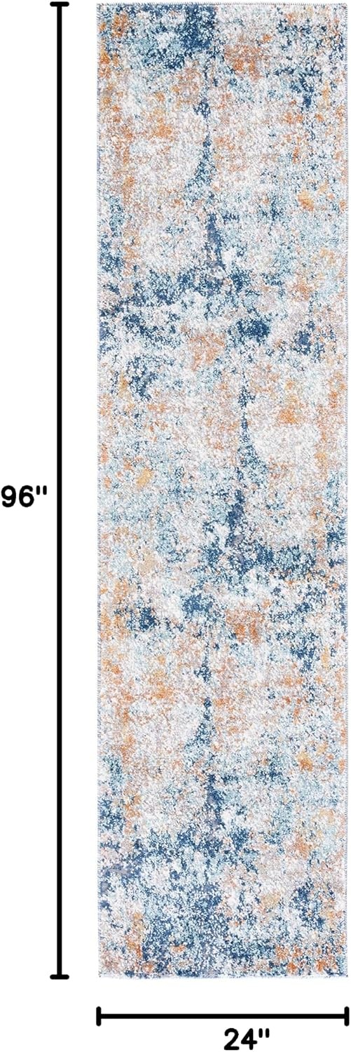 image:imageSAFAVIEH Area Rug 8x10 Aston Collection Large Navy amp Grey Modern Abstract Design NonShedding amp Easy Cleaning Ideal for Living Room Bedroom Office Dining Space ASN710NNavyGold