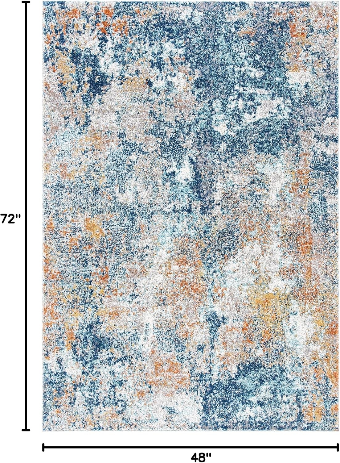 image:imageSAFAVIEH Area Rug 8x10 Aston Collection Large Navy amp Grey Modern Abstract Design NonShedding amp Easy Cleaning Ideal for Living Room Bedroom Office Dining Space ASN710NNavyGold