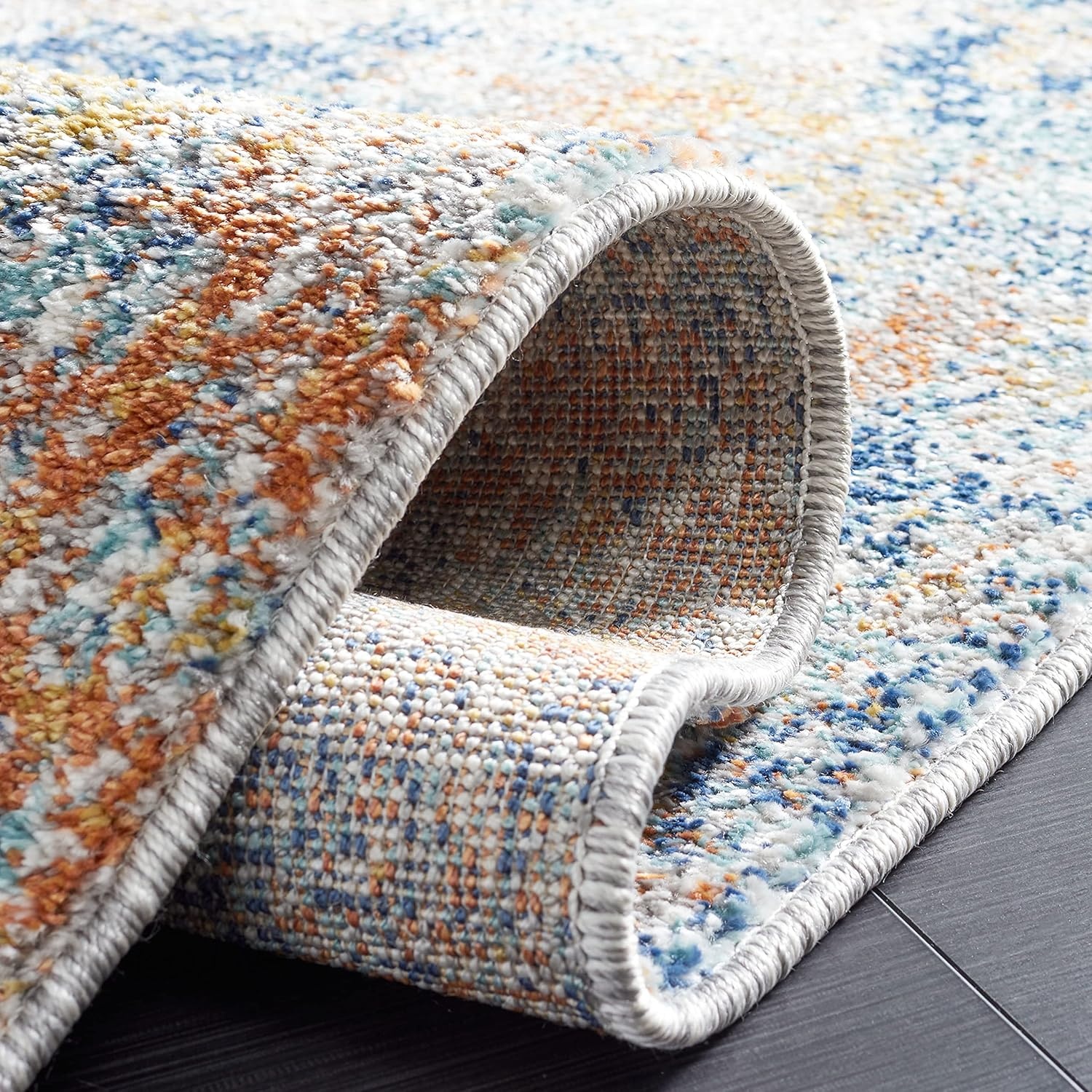 image:imageSAFAVIEH Area Rug 8x10 Aston Collection Large Navy amp Grey Modern Abstract Design NonShedding amp Easy Cleaning Ideal for Living Room Bedroom Office Dining Space ASN710NNavyGold