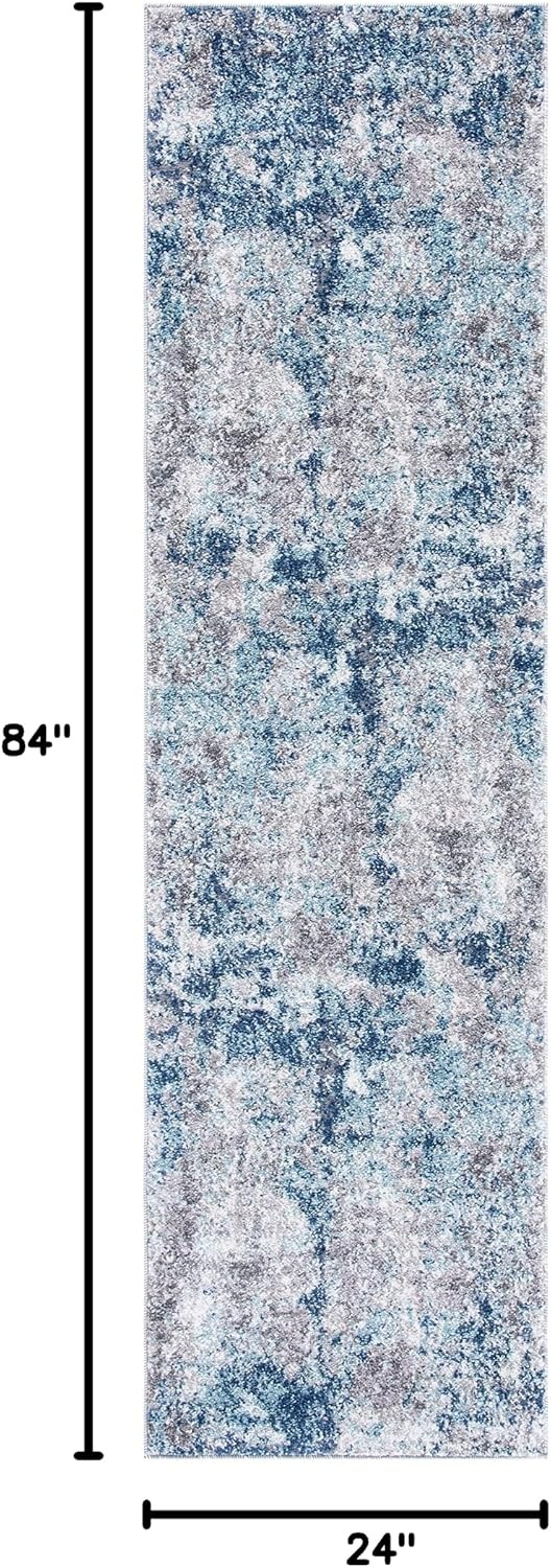 image:imageSAFAVIEH Area Rug 8x10 Aston Collection Large Navy amp Grey Modern Abstract Design NonShedding amp Easy Cleaning Ideal for Living Room Bedroom Office Dining Space ASN710NNavyGrey