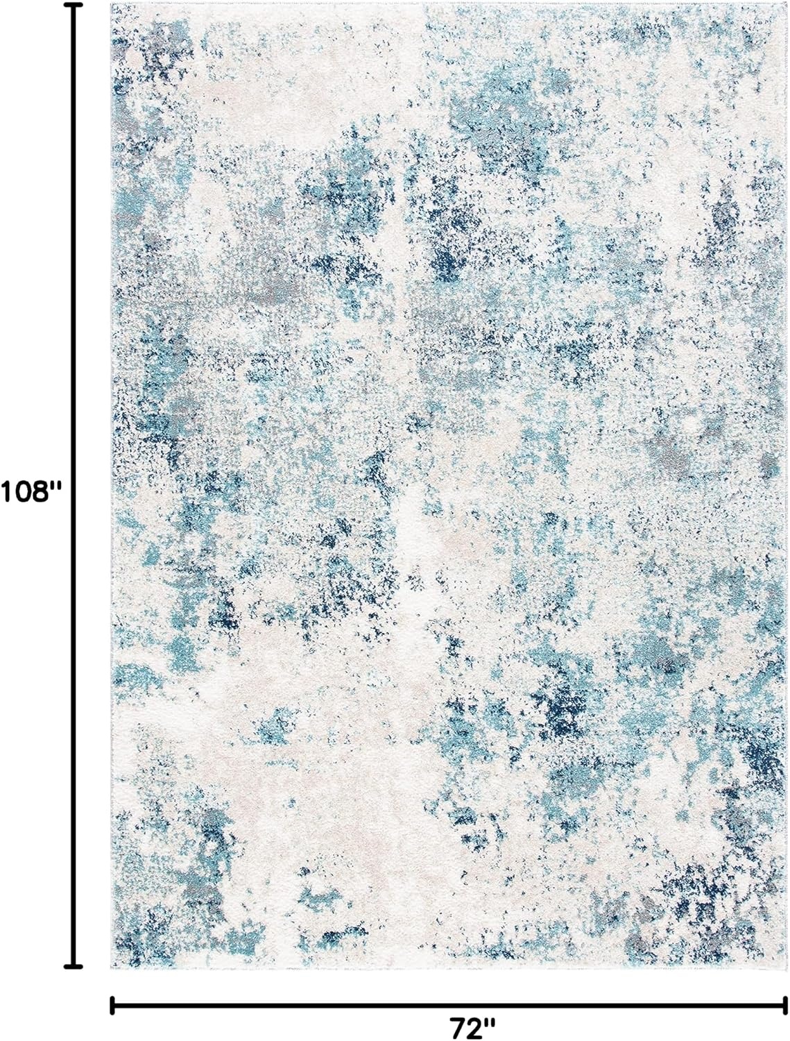 image:imageSAFAVIEH Area Rug 8x10 Aston Collection Large Navy amp Grey Modern Abstract Design NonShedding amp Easy Cleaning Ideal for Living Room Bedroom Office Dining Space ASN710NIvoryBlue