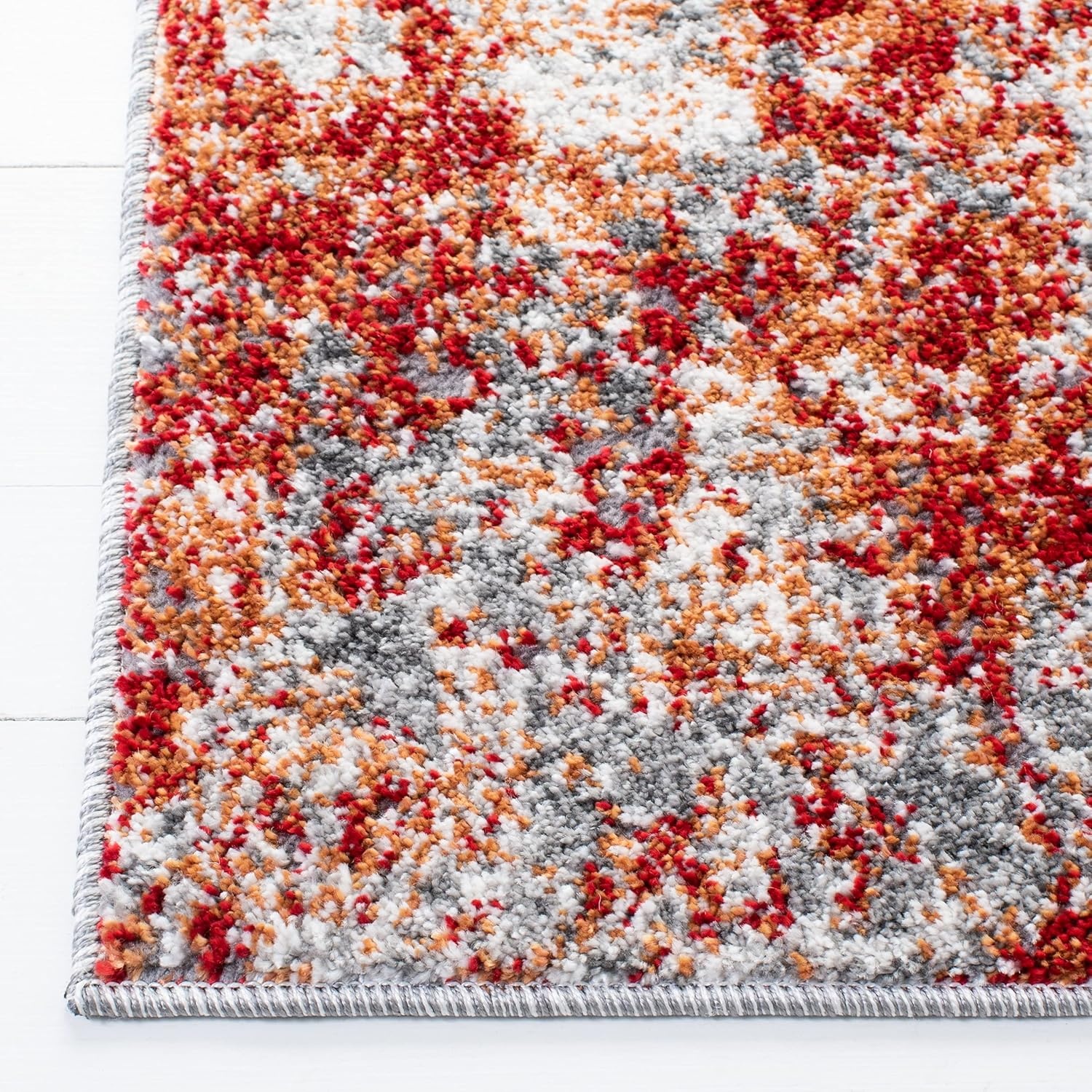 image:imageSAFAVIEH Area Rug 8x10 Aston Collection Large Navy amp Grey Modern Abstract Design NonShedding amp Easy Cleaning Ideal for Living Room Bedroom Office Dining Space ASN710NRedGrey
