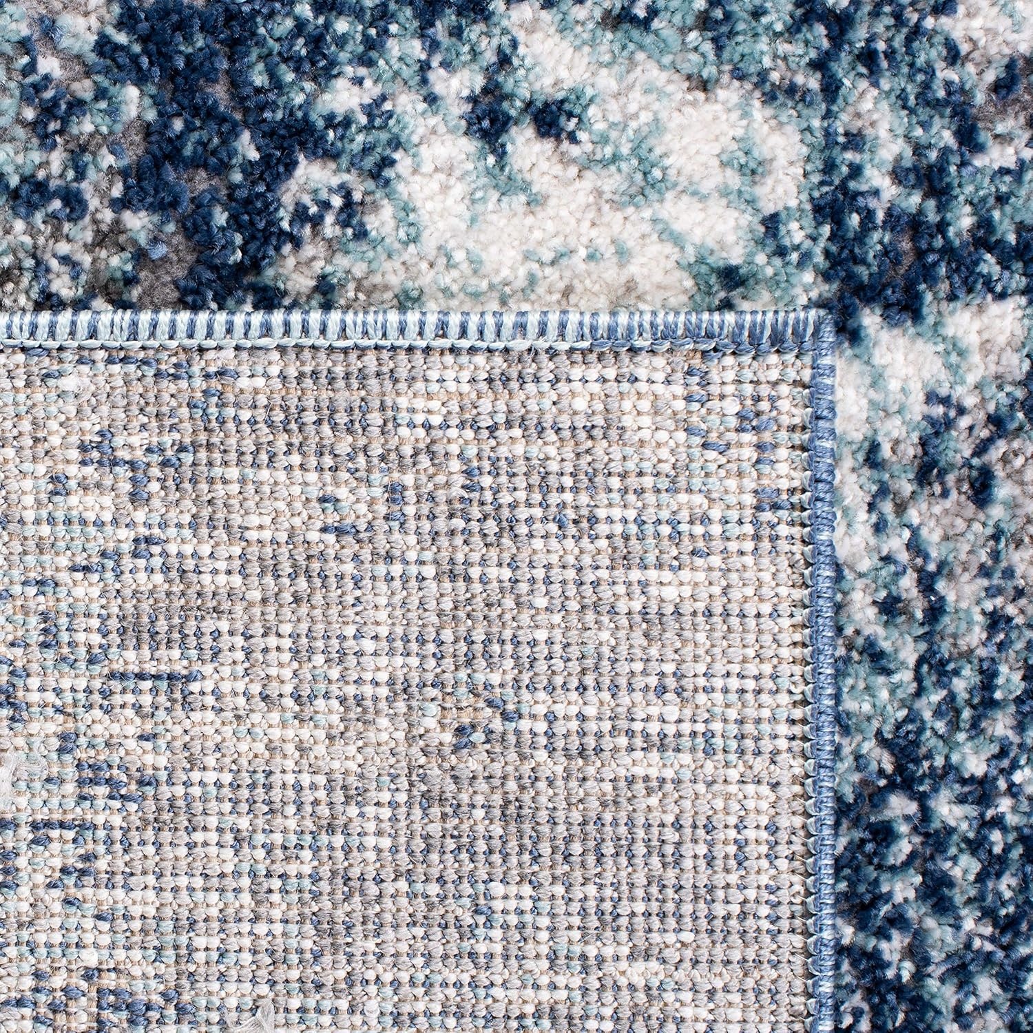 image:imageSAFAVIEH Area Rug 8x10 Aston Collection Large Navy amp Grey Modern Abstract Design NonShedding amp Easy Cleaning Ideal for Living Room Bedroom Office Dining Space ASN710NNavyGrey