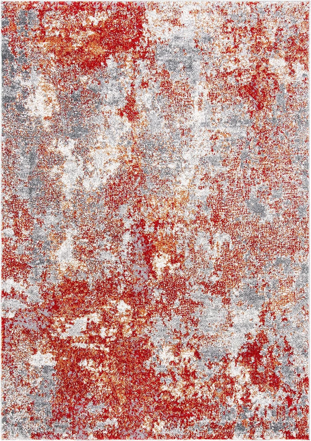 image:imageSAFAVIEH Area Rug 8x10 Aston Collection Large Navy amp Grey Modern Abstract Design NonShedding amp Easy Cleaning Ideal for Living Room Bedroom Office Dining Space ASN710NRedGrey
