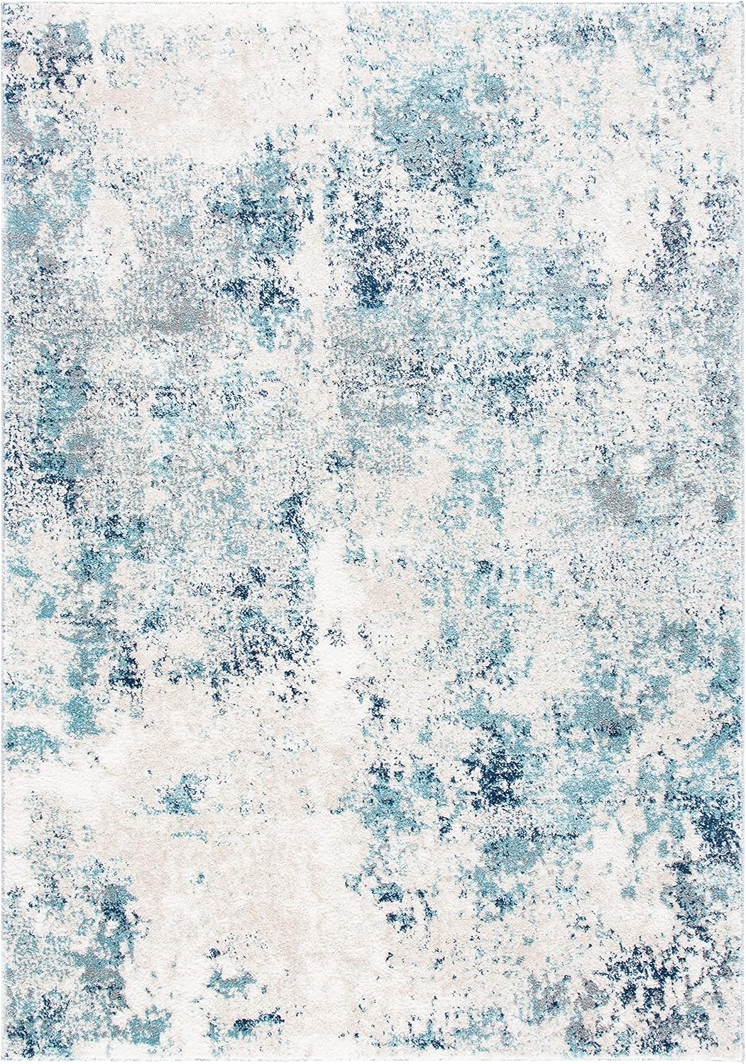 image:imageSAFAVIEH Area Rug 8x10 Aston Collection Large Navy amp Grey Modern Abstract Design NonShedding amp Easy Cleaning Ideal for Living Room Bedroom Office Dining Space ASN710NIvoryBlue