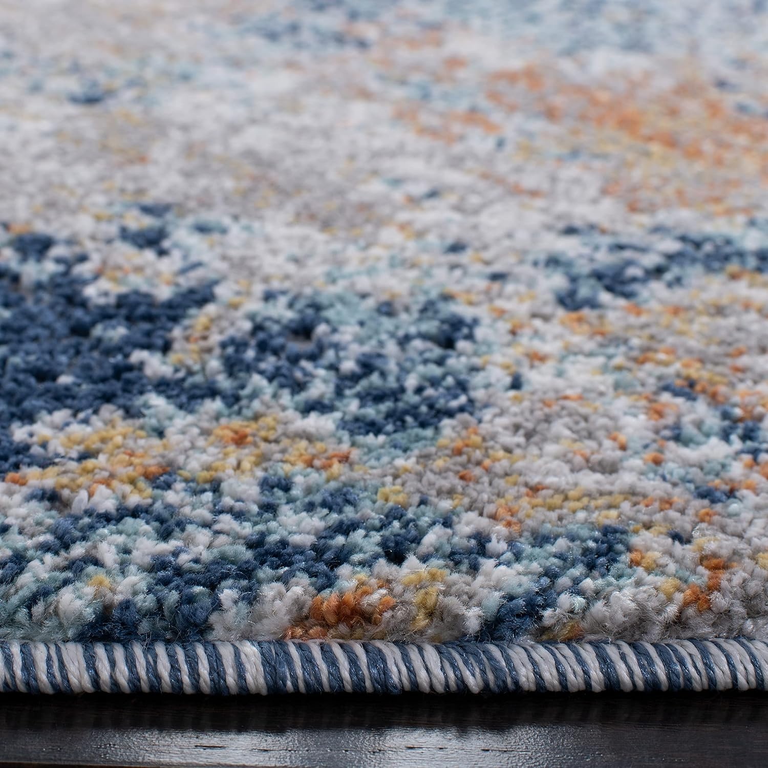 image:imageSAFAVIEH Area Rug 8x10 Aston Collection Large Navy amp Grey Modern Abstract Design NonShedding amp Easy Cleaning Ideal for Living Room Bedroom Office Dining Space ASN710NNavyGold