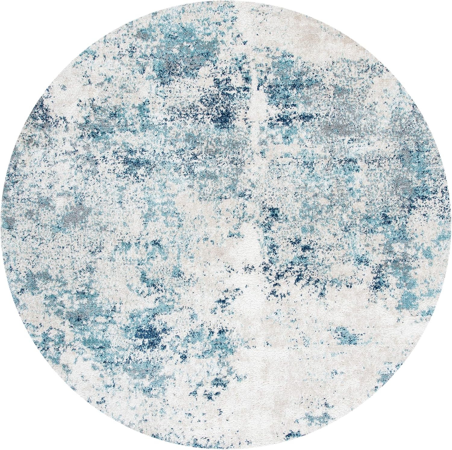image:imageSAFAVIEH Area Rug 8x10 Aston Collection Large Navy amp Grey Modern Abstract Design NonShedding amp Easy Cleaning Ideal for Living Room Bedroom Office Dining Space ASN710NIvoryBlue