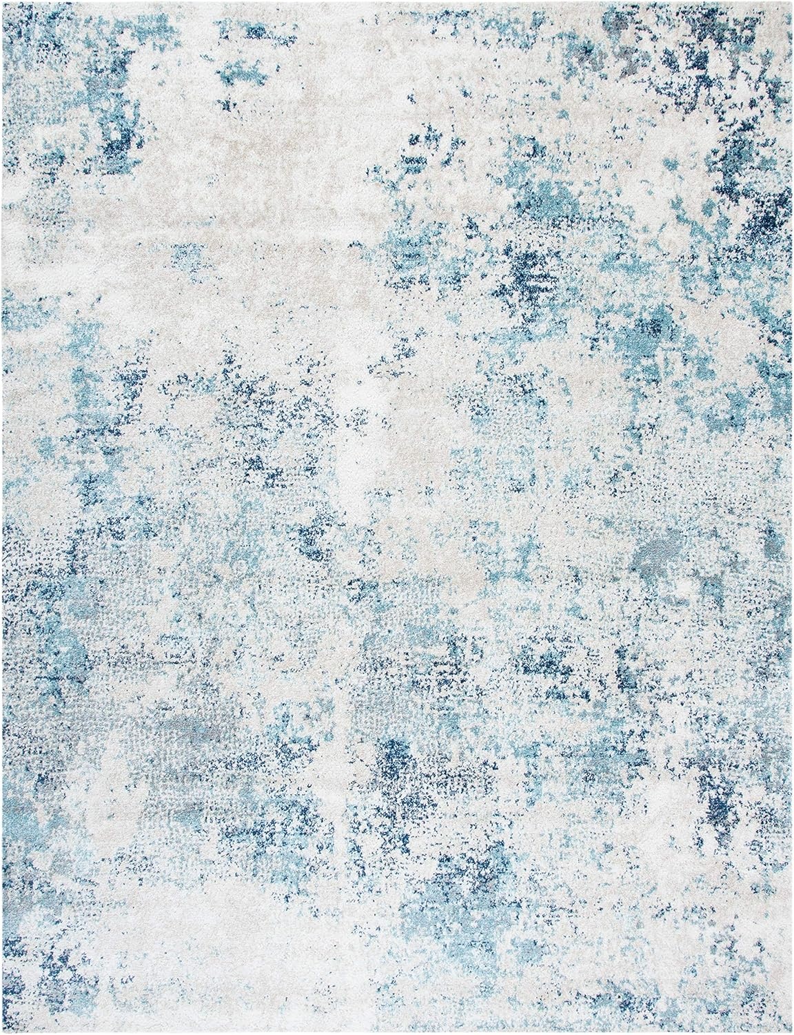 image:imageSAFAVIEH Area Rug 8x10 Aston Collection Large Navy amp Grey Modern Abstract Design NonShedding amp Easy Cleaning Ideal for Living Room Bedroom Office Dining Space ASN710NIvoryBlue