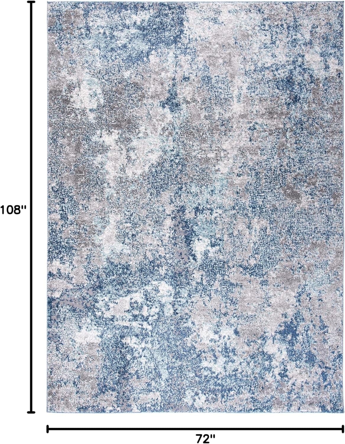 image:imageSAFAVIEH Area Rug 8x10 Aston Collection Large Navy amp Grey Modern Abstract Design NonShedding amp Easy Cleaning Ideal for Living Room Bedroom Office Dining Space ASN710NNavyGrey