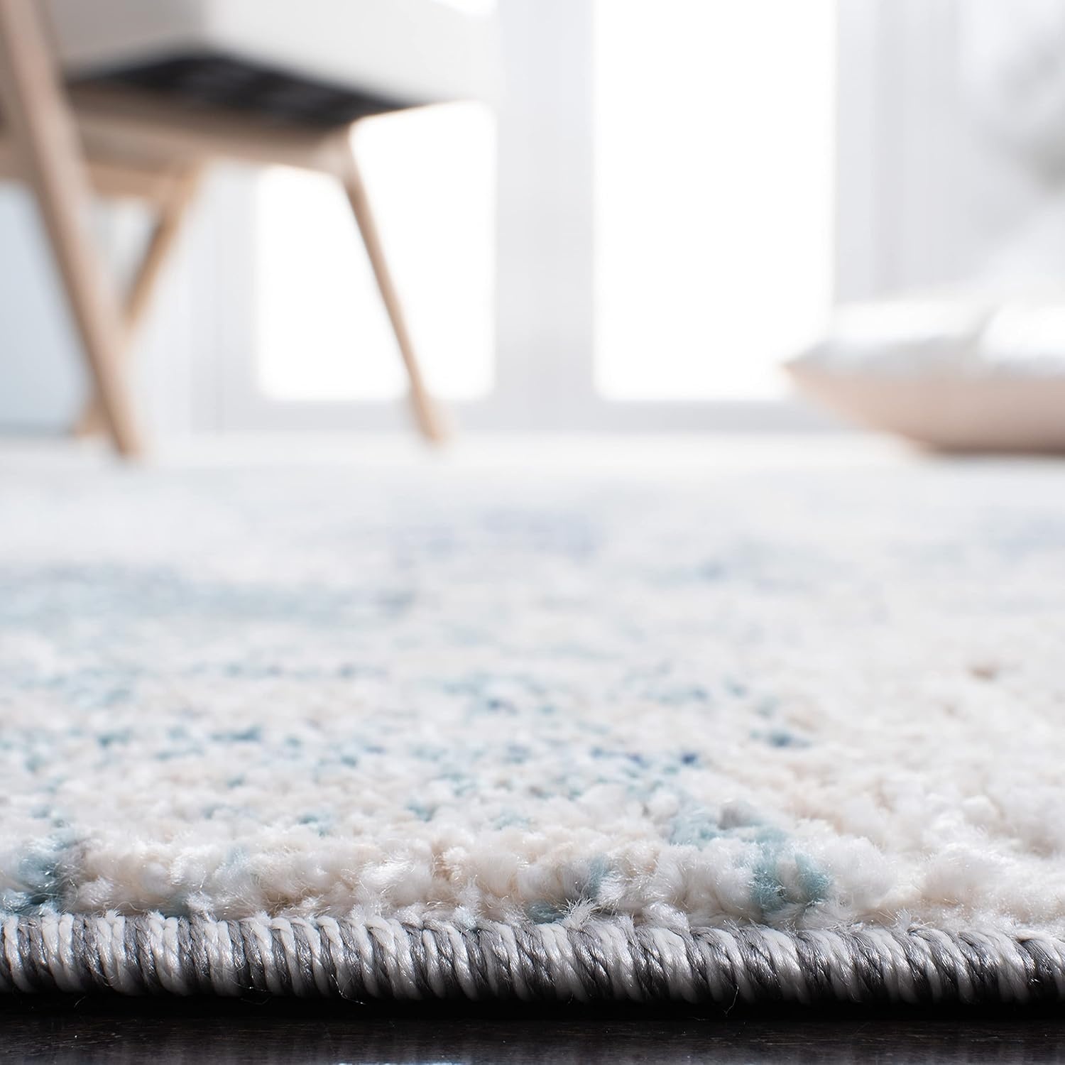 image:imageSAFAVIEH Area Rug 8x10 Aston Collection Large Navy amp Grey Modern Abstract Design NonShedding amp Easy Cleaning Ideal for Living Room Bedroom Office Dining Space ASN710NIvoryBlue