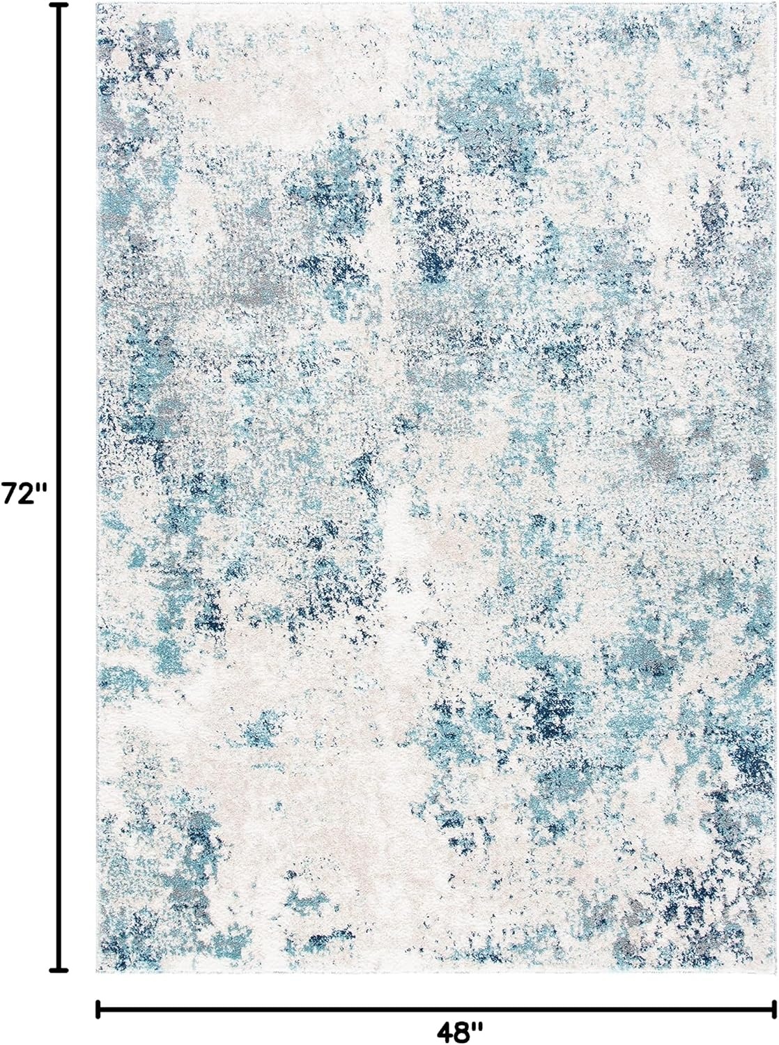image:imageSAFAVIEH Area Rug 8x10 Aston Collection Large Navy amp Grey Modern Abstract Design NonShedding amp Easy Cleaning Ideal for Living Room Bedroom Office Dining Space ASN710NIvoryBlue