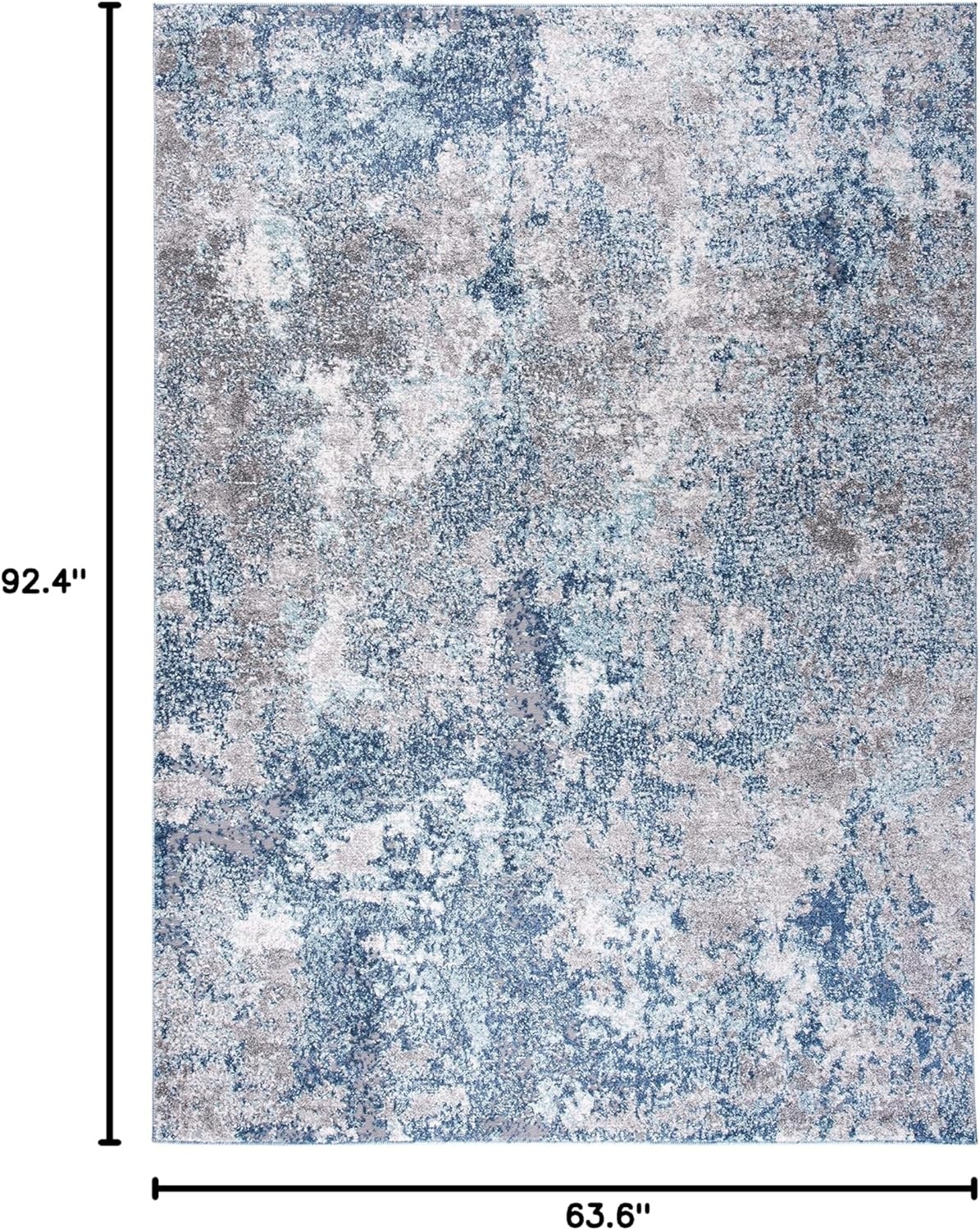 image:imageSAFAVIEH Area Rug 8x10 Aston Collection Large Navy amp Grey Modern Abstract Design NonShedding amp Easy Cleaning Ideal for Living Room Bedroom Office Dining Space ASN710NNavyGrey