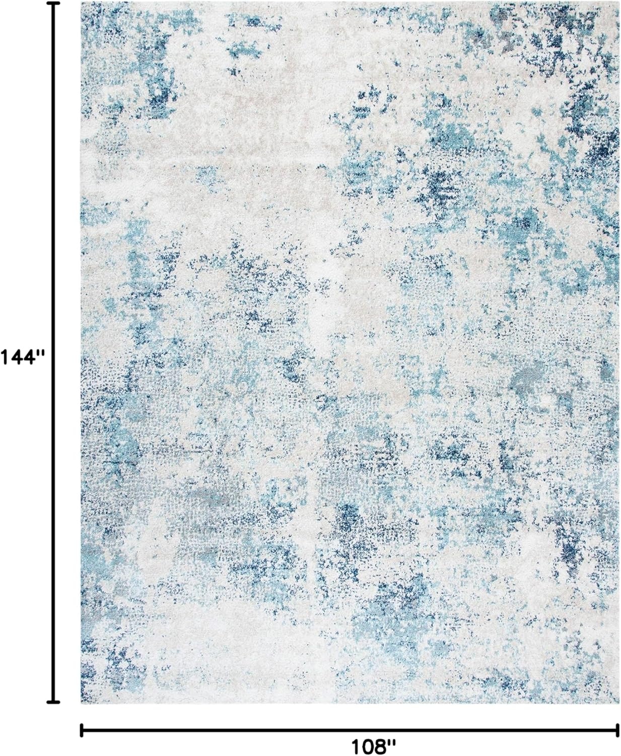 image:imageSAFAVIEH Area Rug 8x10 Aston Collection Large Navy amp Grey Modern Abstract Design NonShedding amp Easy Cleaning Ideal for Living Room Bedroom Office Dining Space ASN710NIvoryBlue