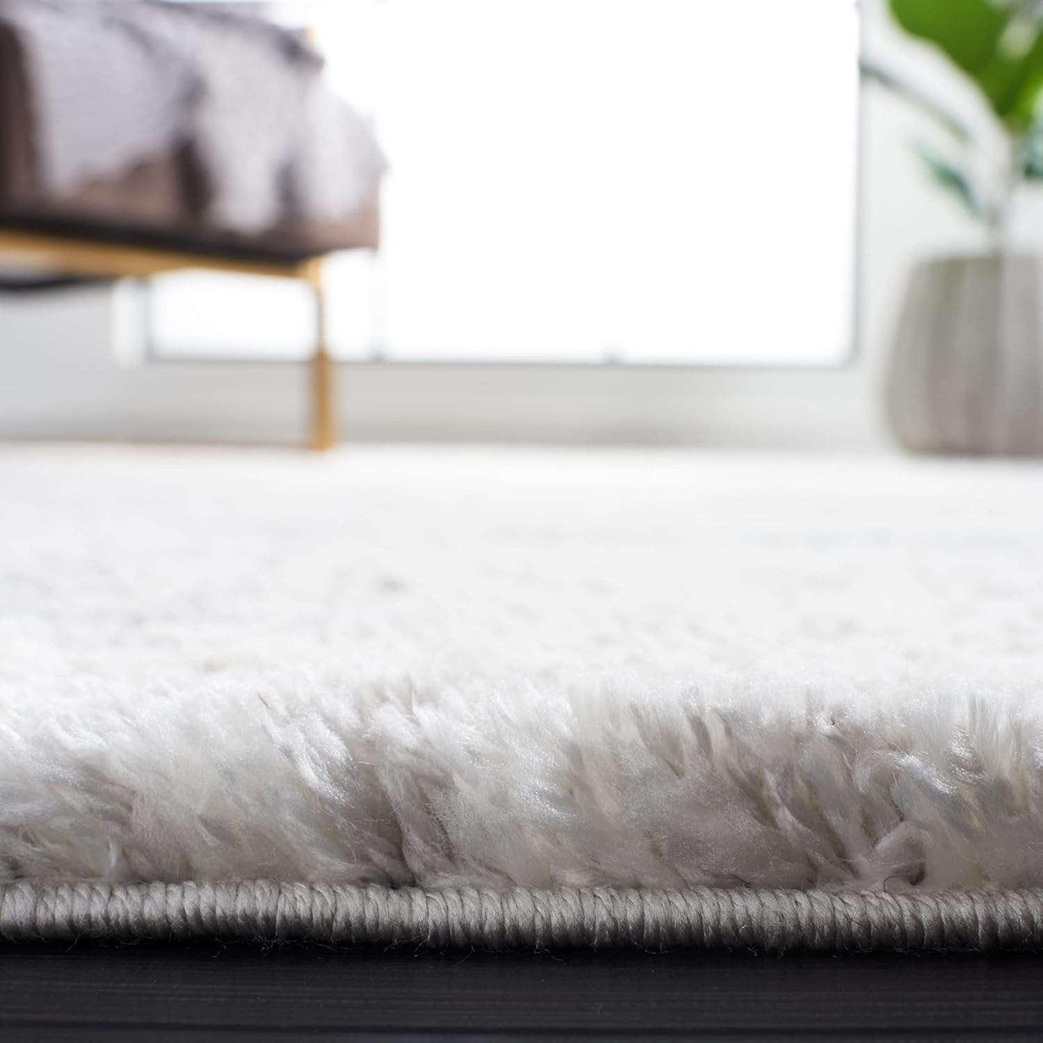 image:imageSAFAVIEH Area Rug 8x10 Berber Shag Collection Large Blue Rust amp Ivory Modern Design NonShedding amp Easy Cleaning Plush Thick Pile Ideal for Living Room Bedroom Dining Space BER581ABlue RustIvory