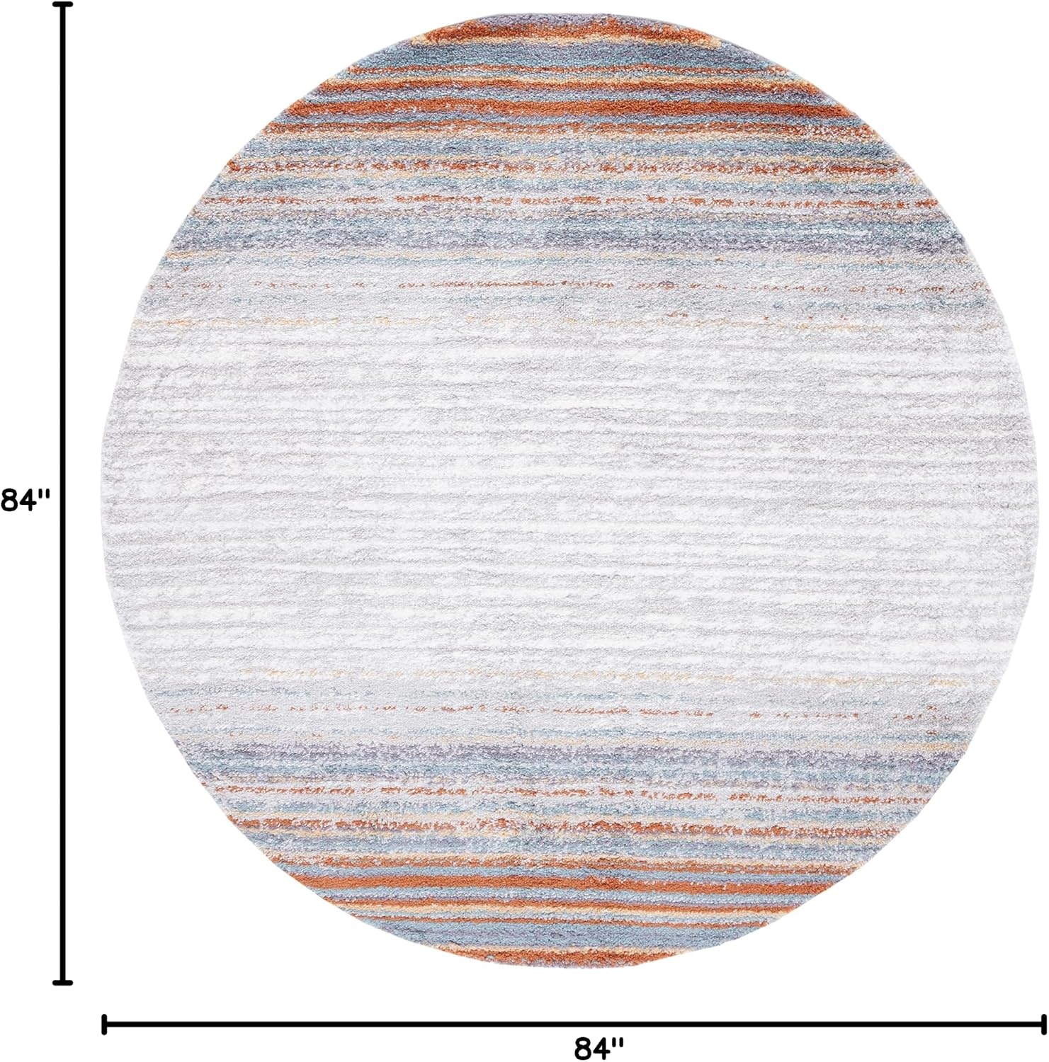 image:imageSAFAVIEH Area Rug 8x10 Berber Shag Collection Large Blue Rust amp Ivory Modern Design NonShedding amp Easy Cleaning Plush Thick Pile Ideal for Living Room Bedroom Dining Space BER571ABlue RustIvory