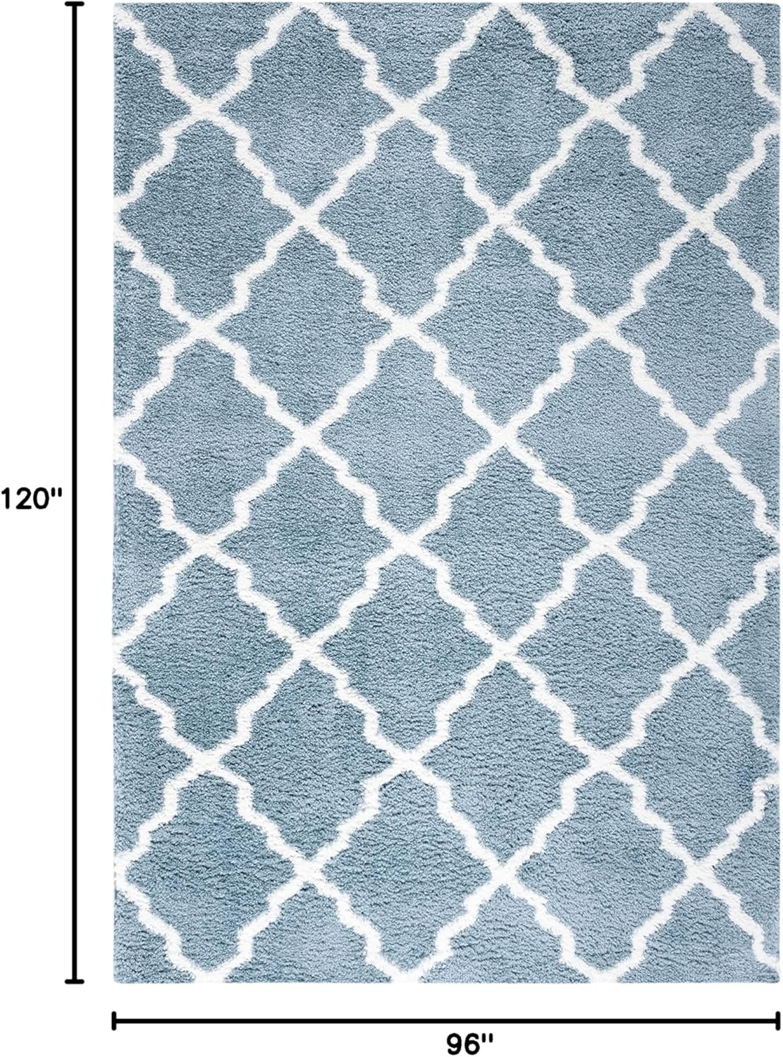 image:imageSAFAVIEH Area Rug 8x10 Berber Shag Collection Large Dark Beige amp Ivory Moroccan Design NonShedding amp Easy Cleaning Plush Thick Pile Ideal for Living Room Bedroom Dining Space BER575DBlue RustIvory