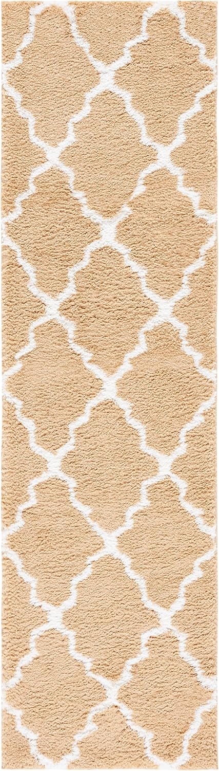 image:imageSAFAVIEH Area Rug 8x10 Berber Shag Collection Large Dark Beige amp Ivory Moroccan Design NonShedding amp Easy Cleaning Plush Thick Pile Ideal for Living Room Bedroom Dining Space BER575DDark BeigeIvory