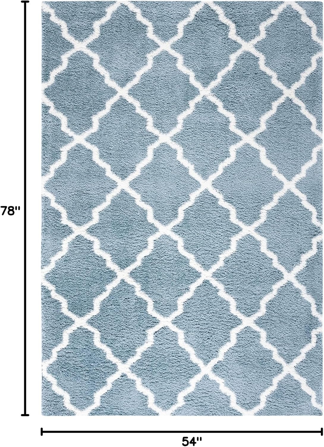 image:imageSAFAVIEH Area Rug 8x10 Berber Shag Collection Large Dark Beige amp Ivory Moroccan Design NonShedding amp Easy Cleaning Plush Thick Pile Ideal for Living Room Bedroom Dining Space BER575DBlue RustIvory