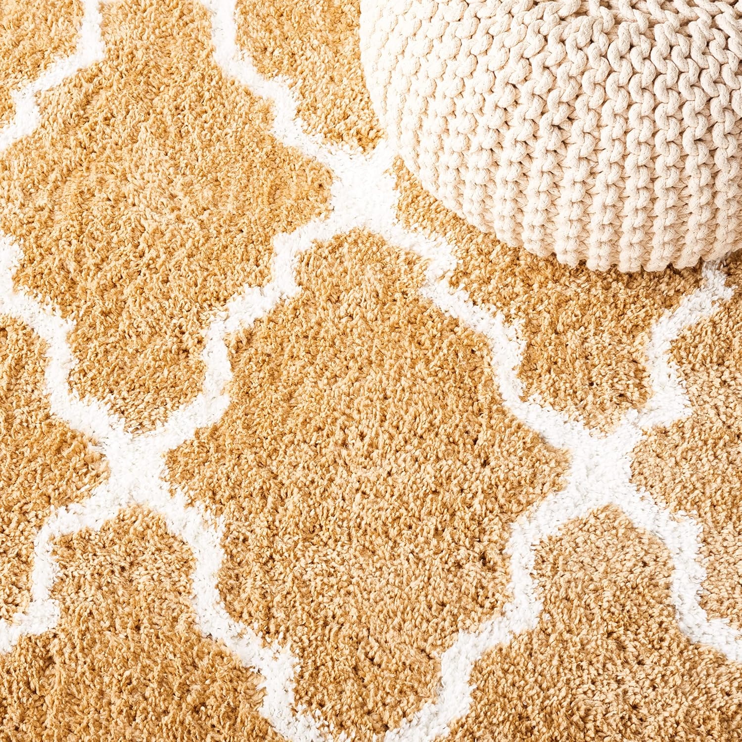 image:imageSAFAVIEH Area Rug 8x10 Berber Shag Collection Large Dark Beige amp Ivory Moroccan Design NonShedding amp Easy Cleaning Plush Thick Pile Ideal for Living Room Bedroom Dining Space BER575DDark BeigeIvory
