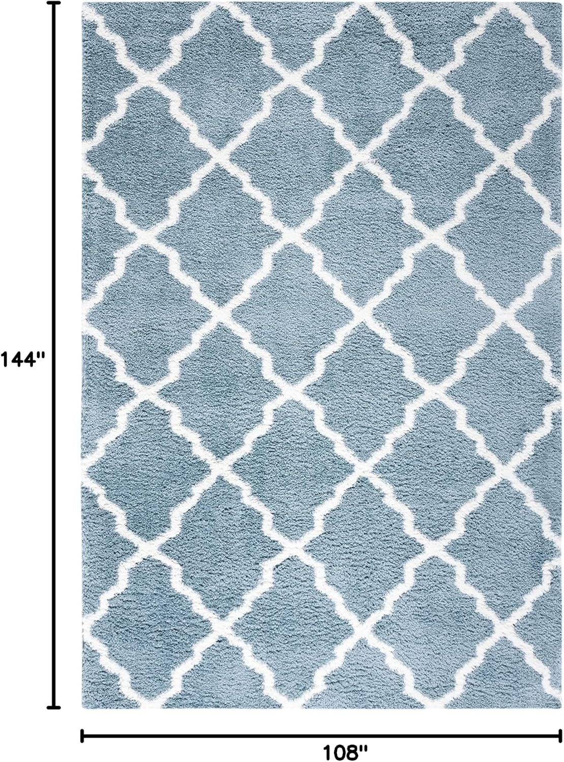 image:imageSAFAVIEH Area Rug 8x10 Berber Shag Collection Large Dark Beige amp Ivory Moroccan Design NonShedding amp Easy Cleaning Plush Thick Pile Ideal for Living Room Bedroom Dining Space BER575DBlue RustIvory