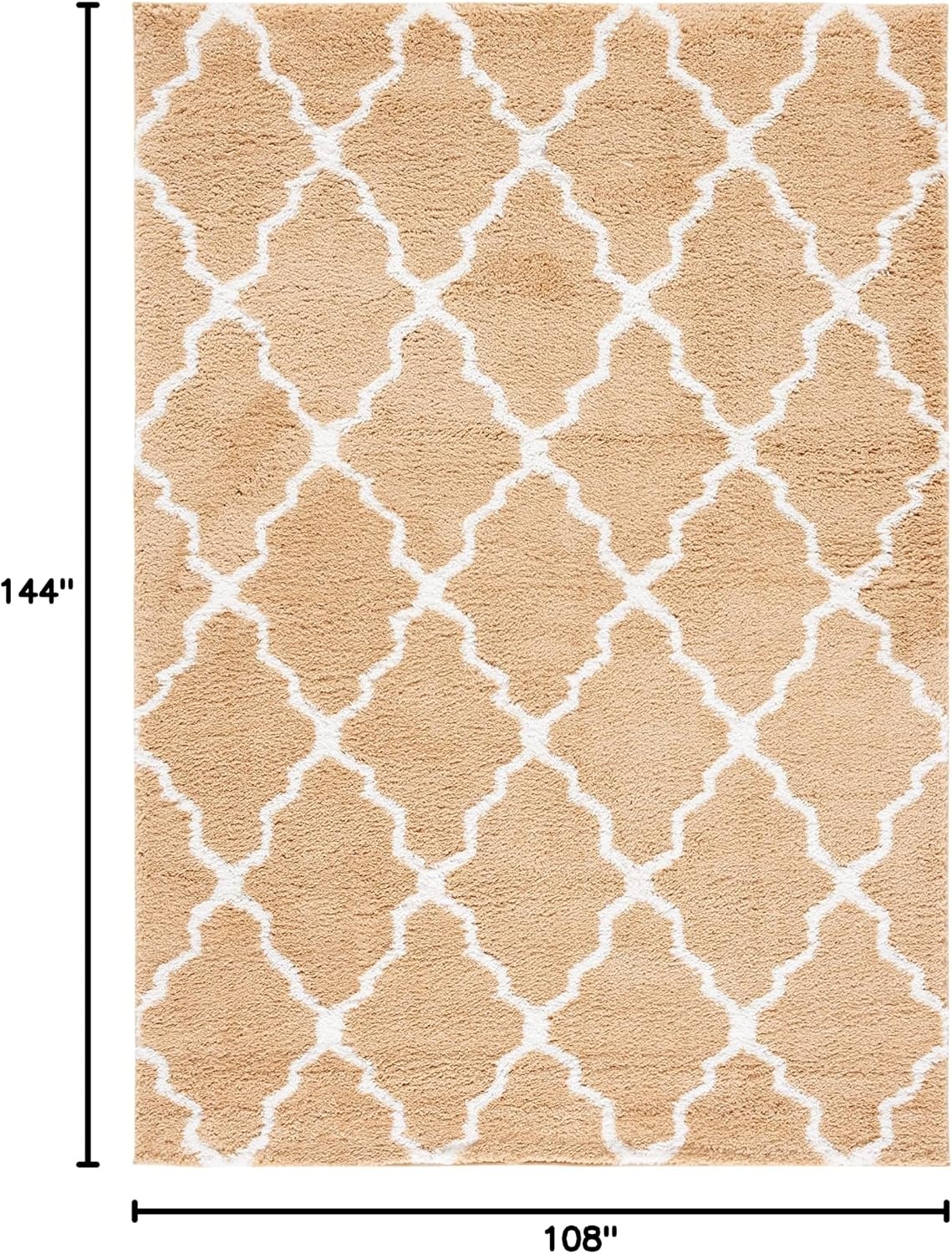 image:imageSAFAVIEH Area Rug 8x10 Berber Shag Collection Large Dark Beige amp Ivory Moroccan Design NonShedding amp Easy Cleaning Plush Thick Pile Ideal for Living Room Bedroom Dining Space BER575DDark BeigeIvory