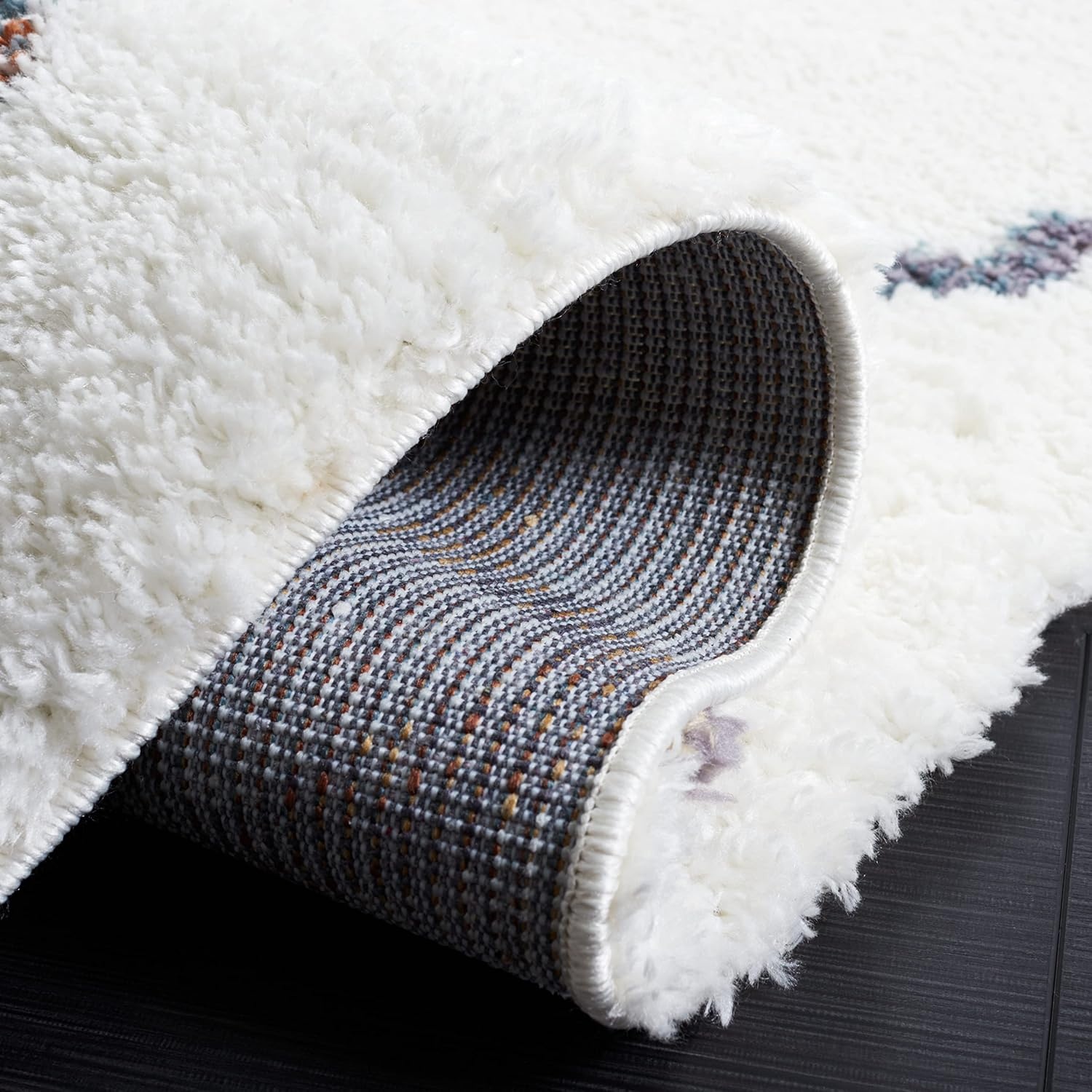image:imageSAFAVIEH Area Rug 8x10 Berber Shag Collection Large Dark Beige amp Ivory Moroccan Design NonShedding amp Easy Cleaning Plush Thick Pile Ideal for Living Room Bedroom Dining Space BER575DIvoryMulti
