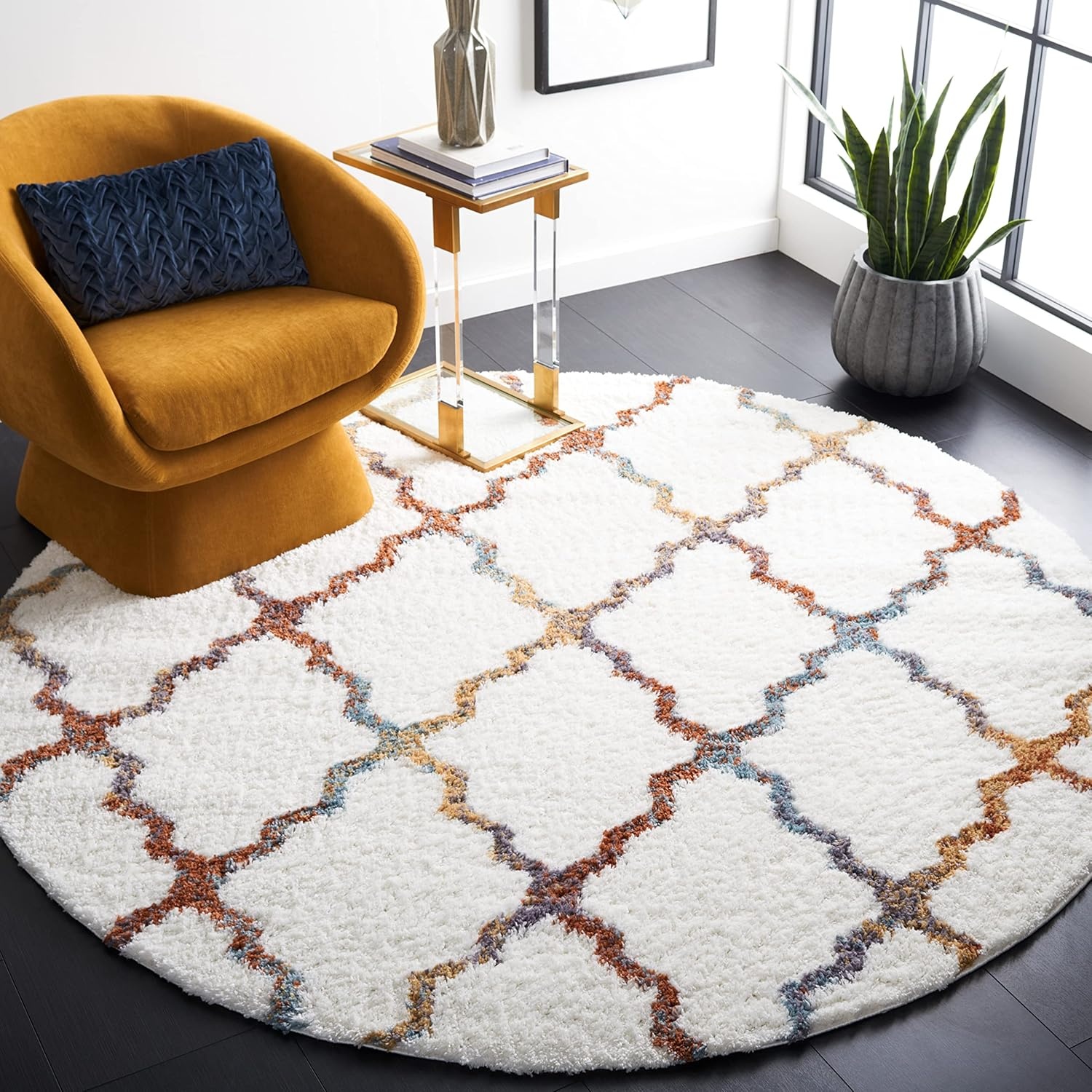 image:imageSAFAVIEH Area Rug 8x10 Berber Shag Collection Large Dark Beige amp Ivory Moroccan Design NonShedding amp Easy Cleaning Plush Thick Pile Ideal for Living Room Bedroom Dining Space BER575DIvoryMulti