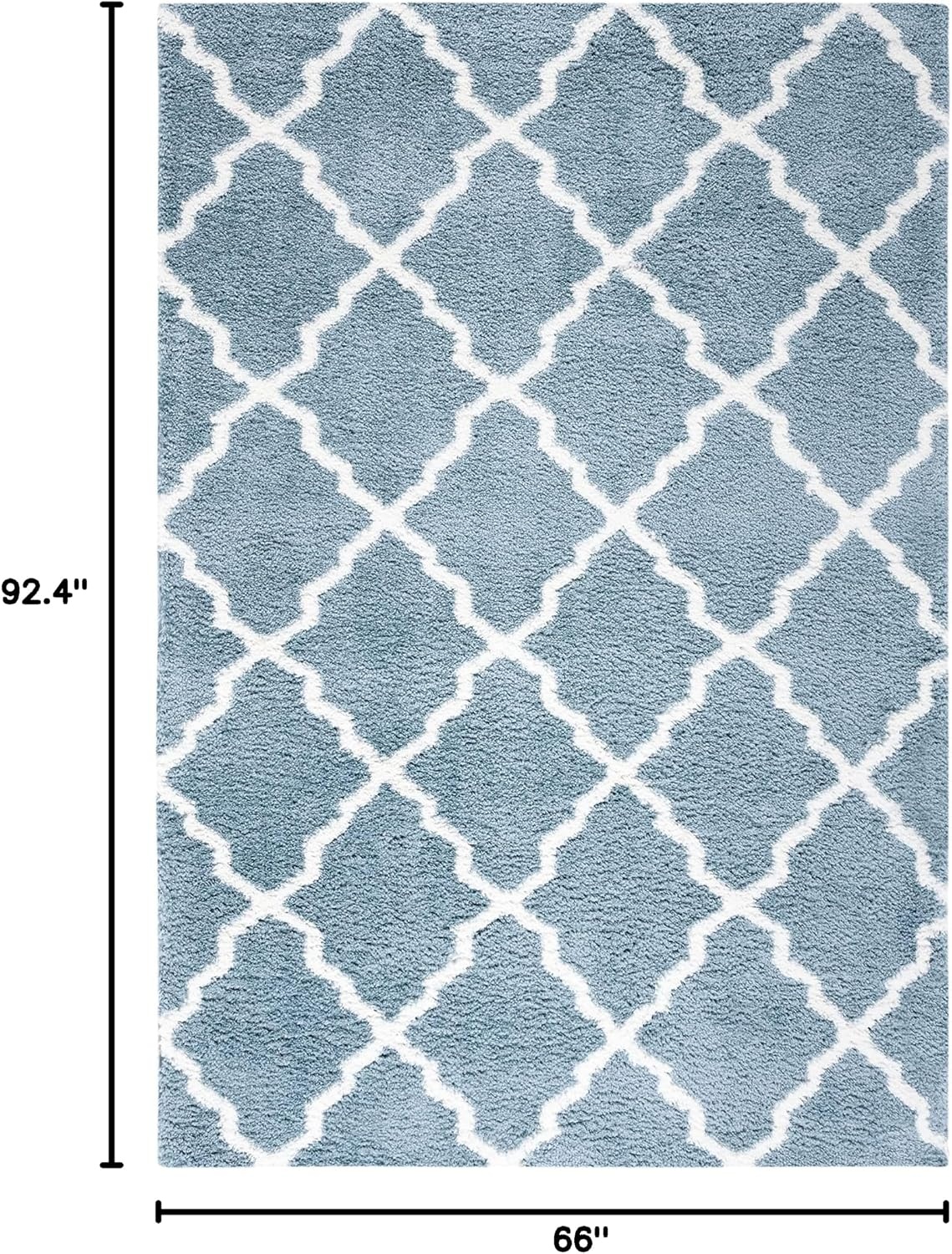 image:imageSAFAVIEH Area Rug 8x10 Berber Shag Collection Large Dark Beige amp Ivory Moroccan Design NonShedding amp Easy Cleaning Plush Thick Pile Ideal for Living Room Bedroom Dining Space BER575DBlue RustIvory