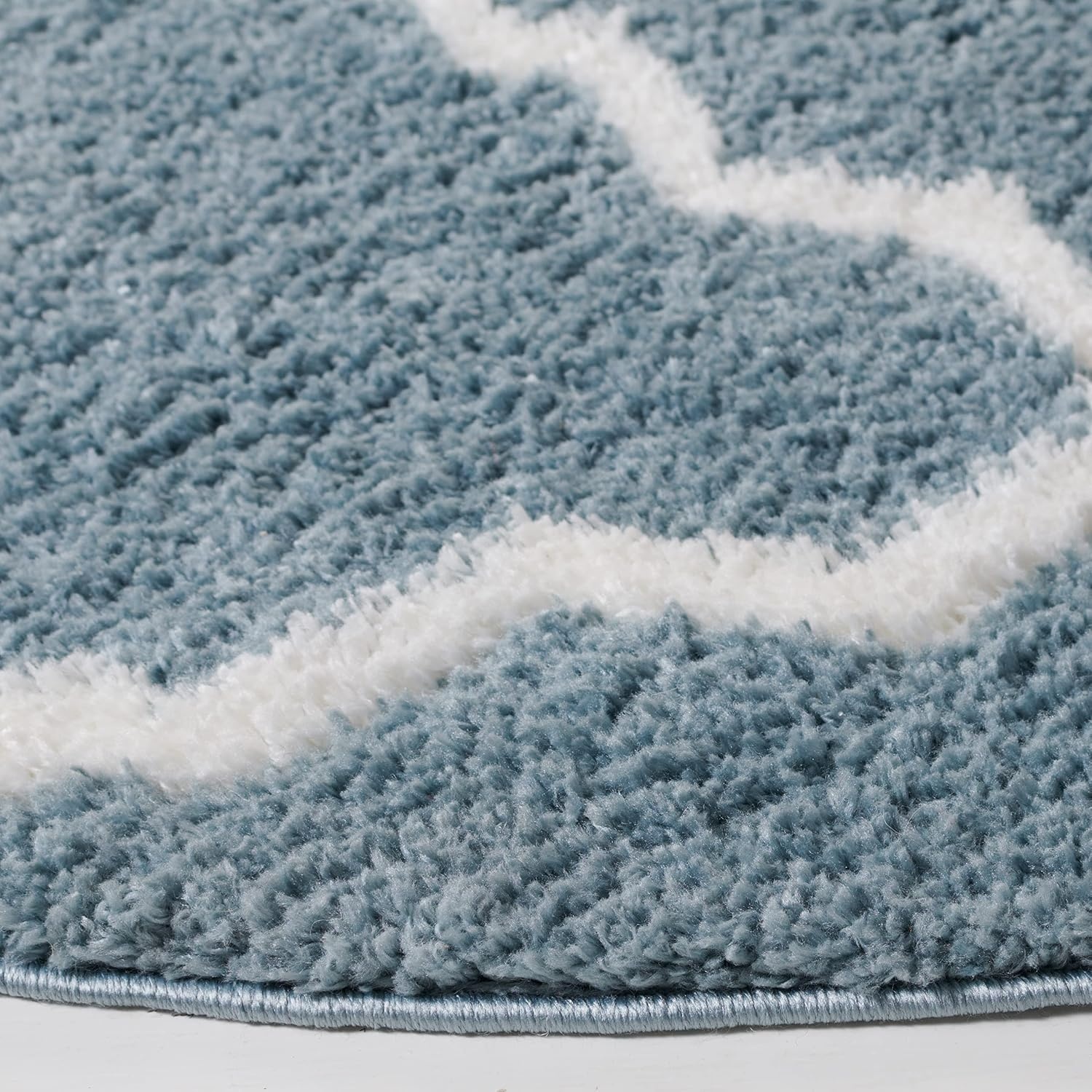 image:imageSAFAVIEH Area Rug 8x10 Berber Shag Collection Large Dark Beige amp Ivory Moroccan Design NonShedding amp Easy Cleaning Plush Thick Pile Ideal for Living Room Bedroom Dining Space BER575DBlue RustIvory