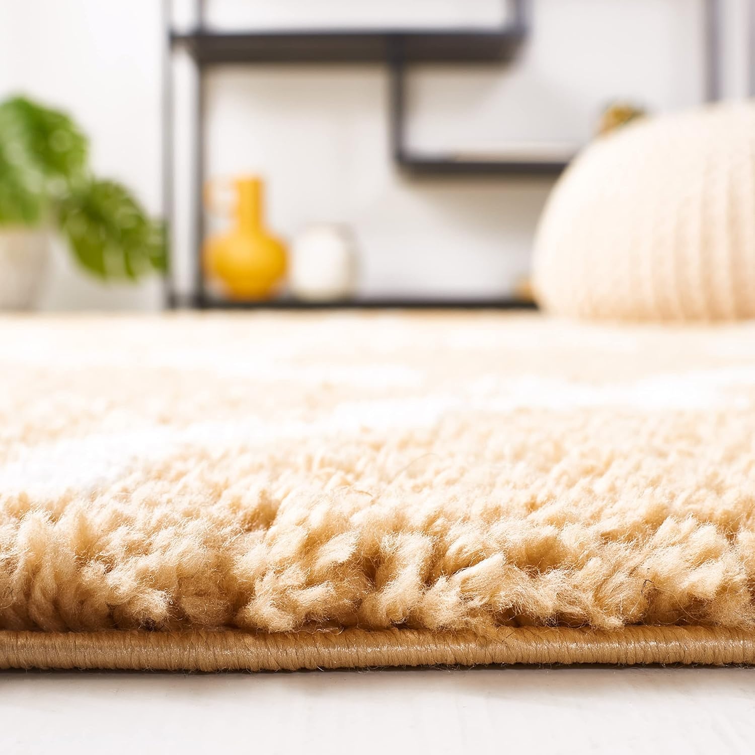 image:imageSAFAVIEH Area Rug 8x10 Berber Shag Collection Large Dark Beige amp Ivory Moroccan Design NonShedding amp Easy Cleaning Plush Thick Pile Ideal for Living Room Bedroom Dining Space BER575DDark BeigeIvory