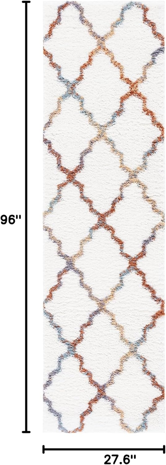 image:imageSAFAVIEH Area Rug 8x10 Berber Shag Collection Large Dark Beige amp Ivory Moroccan Design NonShedding amp Easy Cleaning Plush Thick Pile Ideal for Living Room Bedroom Dining Space BER575DIvoryMulti