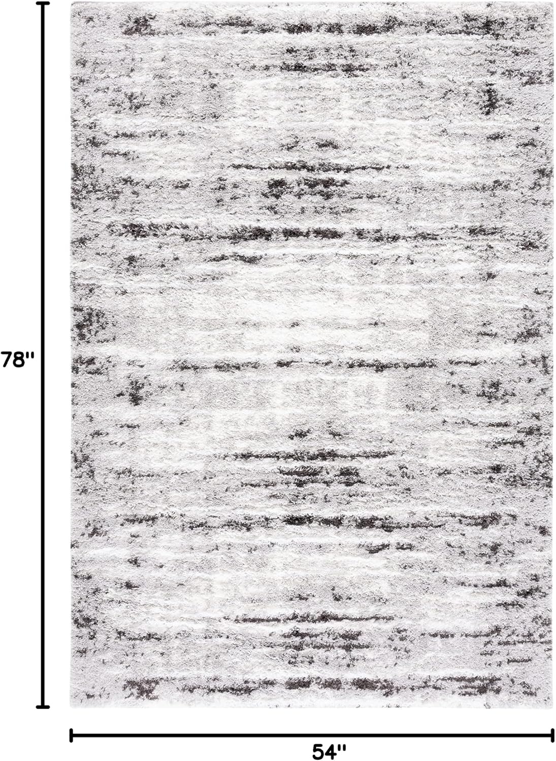 image:imageSAFAVIEH Area Rug 8x10 Berber Shag Collection Large Grey amp Dark Grey Modern Design NonShedding amp Easy Cleaning Plush Thick Pile Ideal for Living Room Bedroom Dining Space BER539FGreyDark Grey