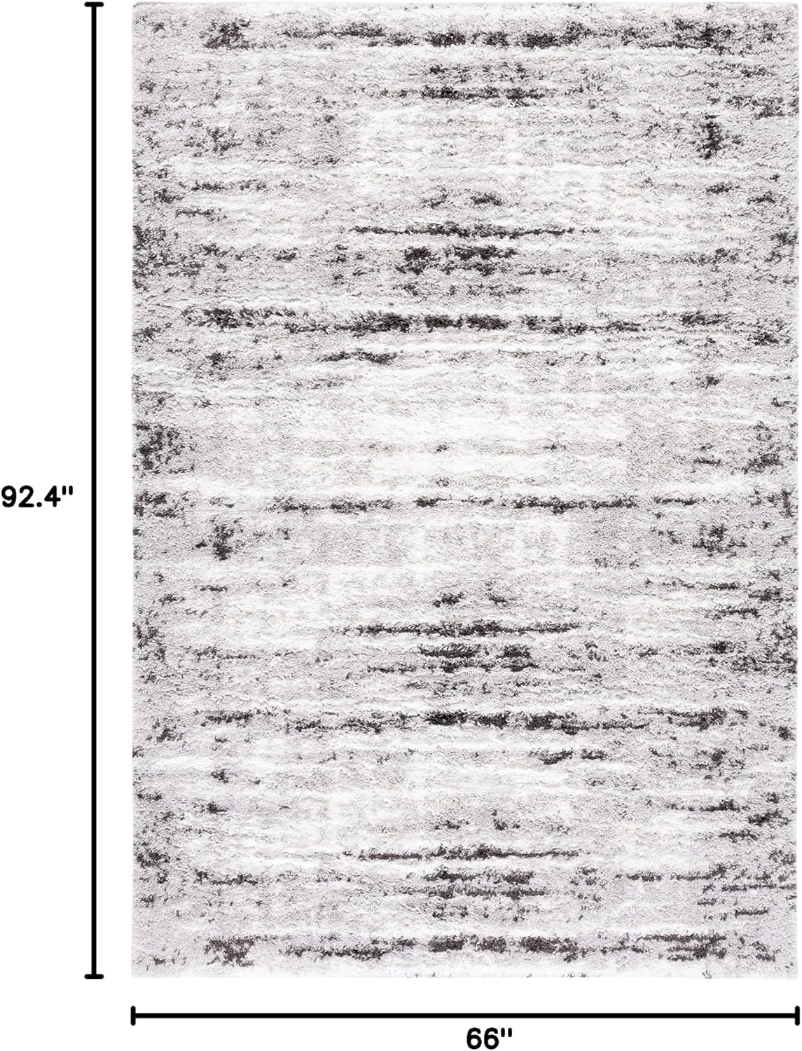 image:imageSAFAVIEH Area Rug 8x10 Berber Shag Collection Large Grey amp Dark Grey Modern Design NonShedding amp Easy Cleaning Plush Thick Pile Ideal for Living Room Bedroom Dining Space BER539FGreyDark Grey