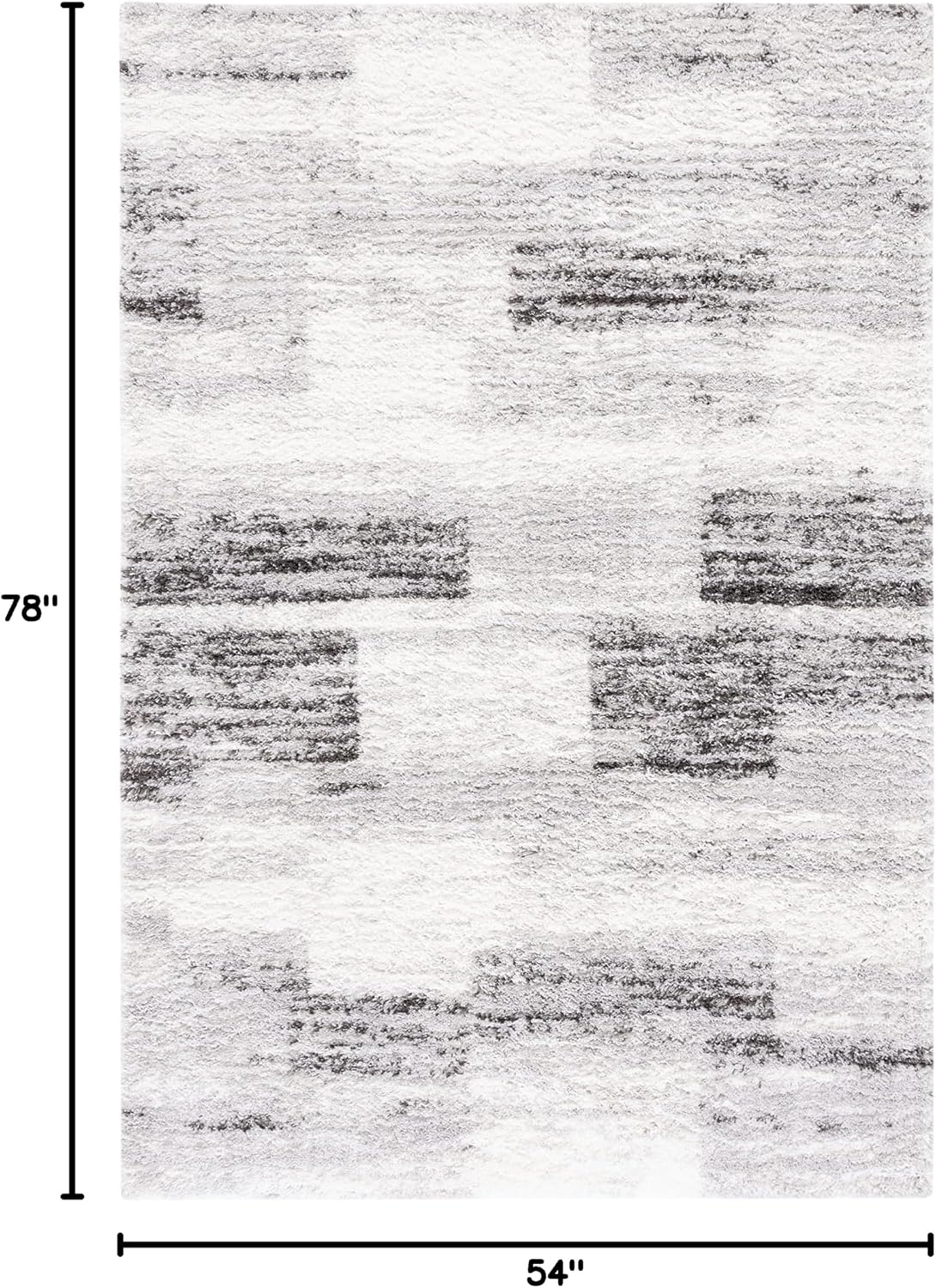 image:imageSAFAVIEH Area Rug 8x10 Berber Shag Collection Large Grey amp Light Grey Modern Design NonShedding amp Easy Cleaning Plush Thick Pile Ideal for Living Room Bedroom Dining Space BER541FGreyLight Grey