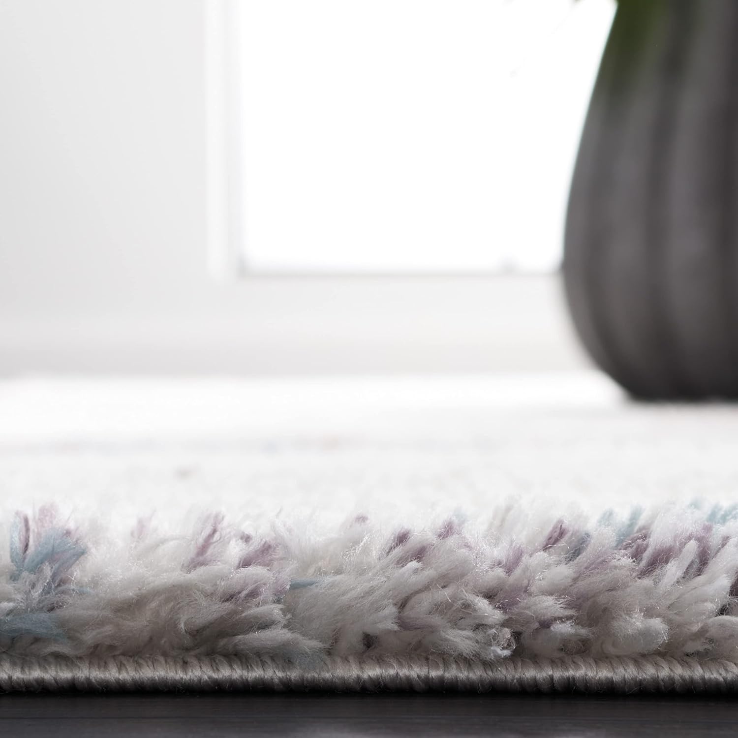 image:imageSAFAVIEH Area Rug 8x10 Berber Shag Collection Large Grey amp Light Grey Modern Design NonShedding amp Easy Cleaning Plush Thick Pile Ideal for Living Room Bedroom Dining Space BER541FBlue RustIvory