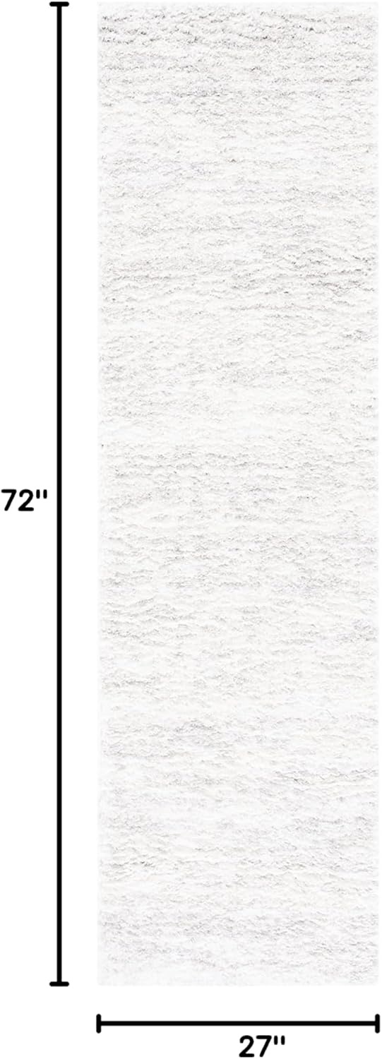 image:imageSAFAVIEH Area Rug 8x10 Berber Shag Collection Large Ivory amp Beige Modern Design NonShedding amp Easy Cleaning Plush Thick Pile Ideal for Living Room Bedroom Dining Space BER563AIvoryLight Grey