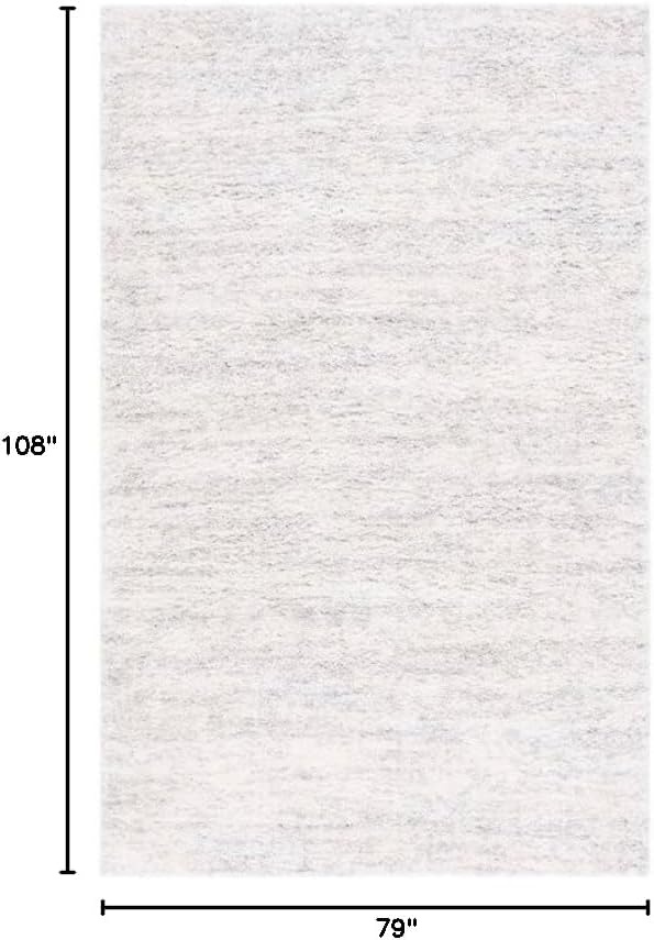 image:imageSAFAVIEH Area Rug 8x10 Berber Shag Collection Large Ivory amp Beige Modern Design NonShedding amp Easy Cleaning Plush Thick Pile Ideal for Living Room Bedroom Dining Space BER563AIvoryLight Grey